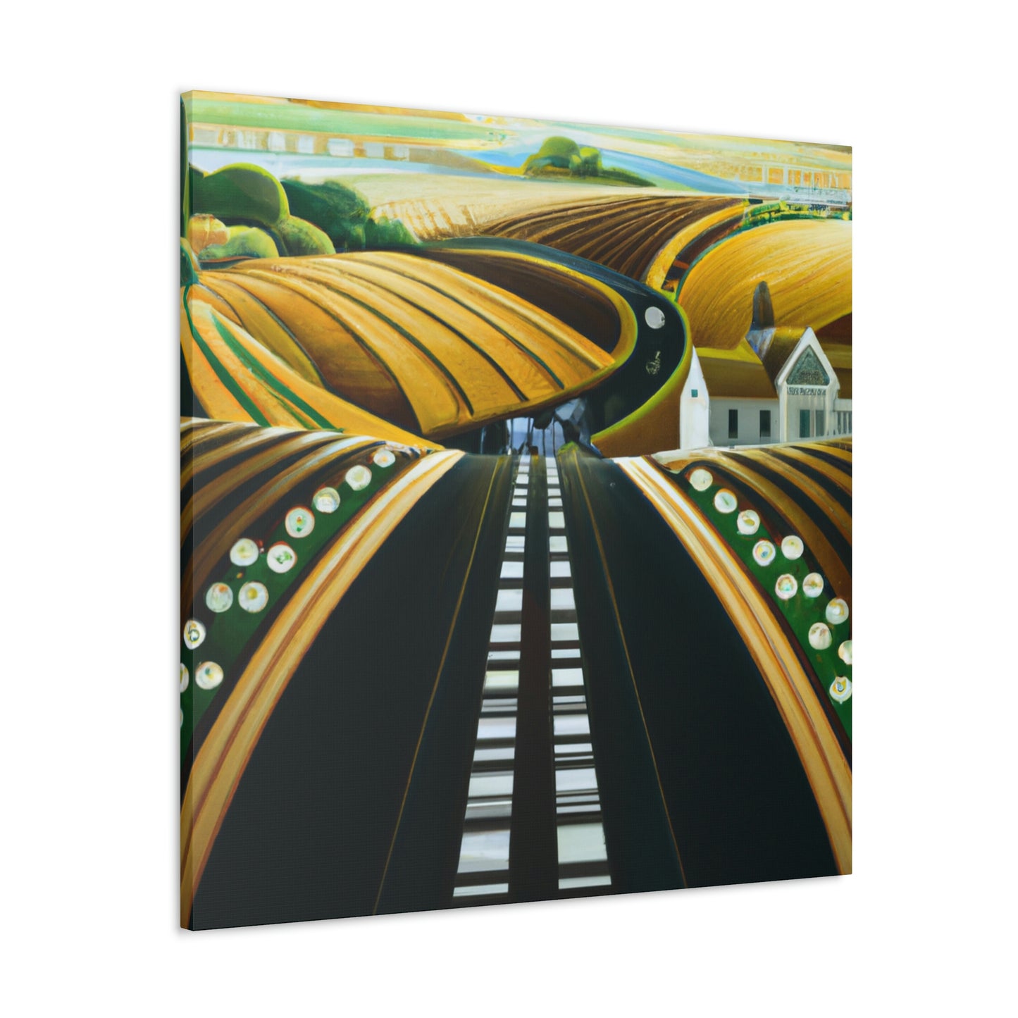 "Country Road in Art Deco" - Canvas