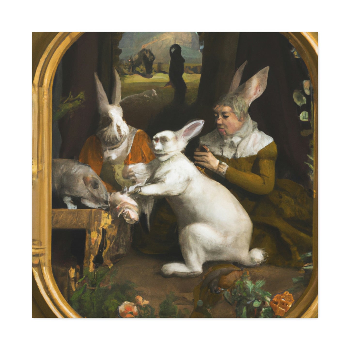 "Rabbit of the Renaissance" - Canvas