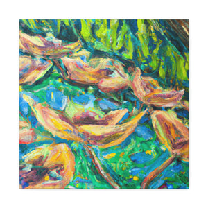 "Blooming Lotus Expressionism" - Canvas