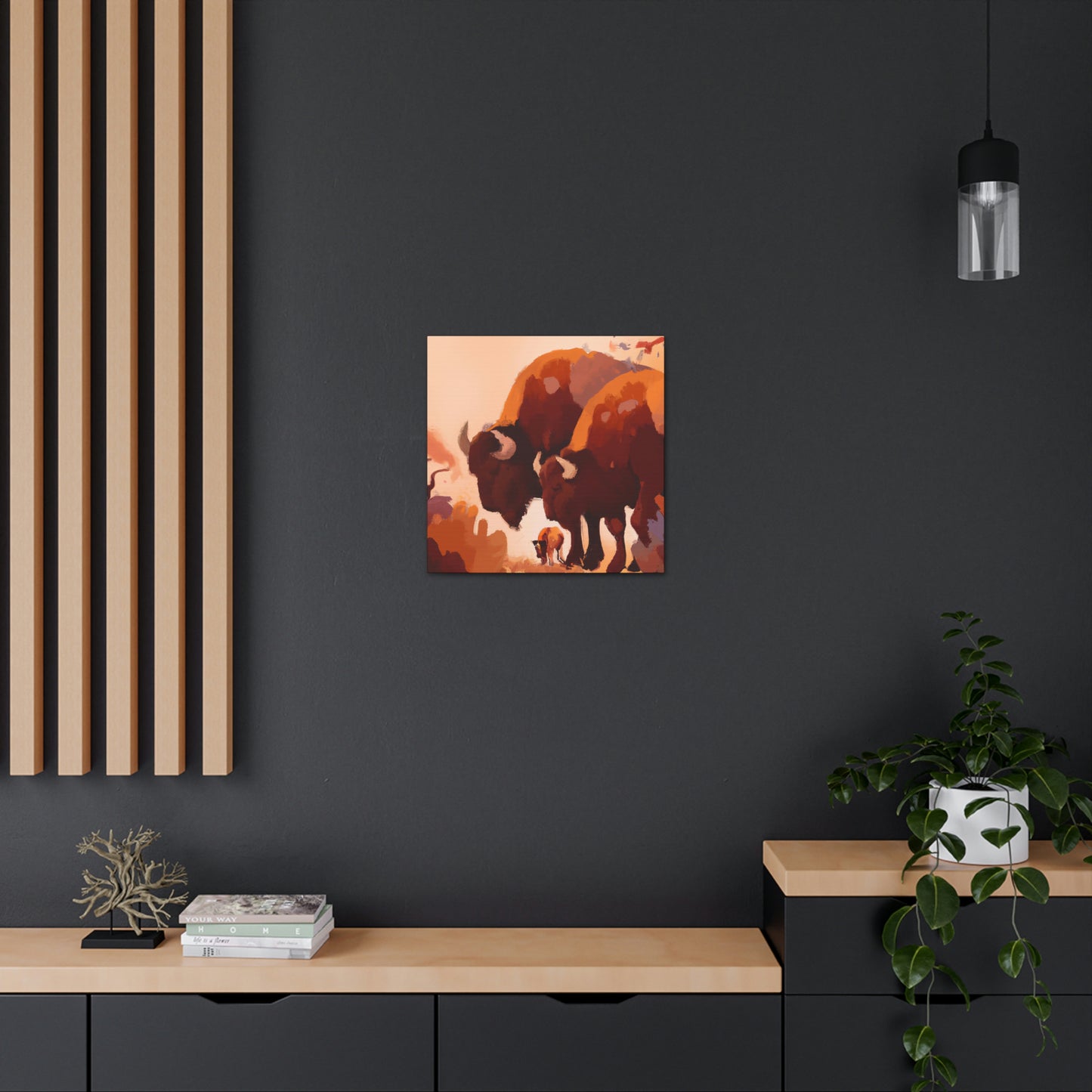 "Bison in Art Deco" - Canvas