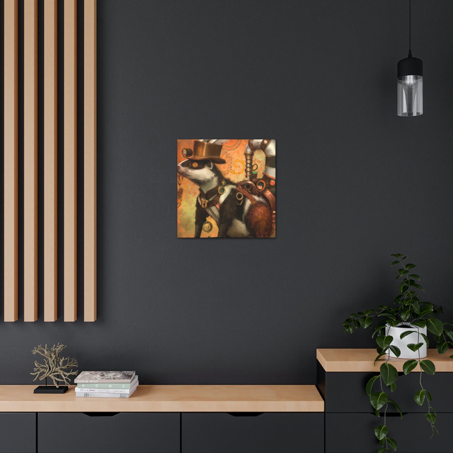 Skunk In Steam-Time - Canvas