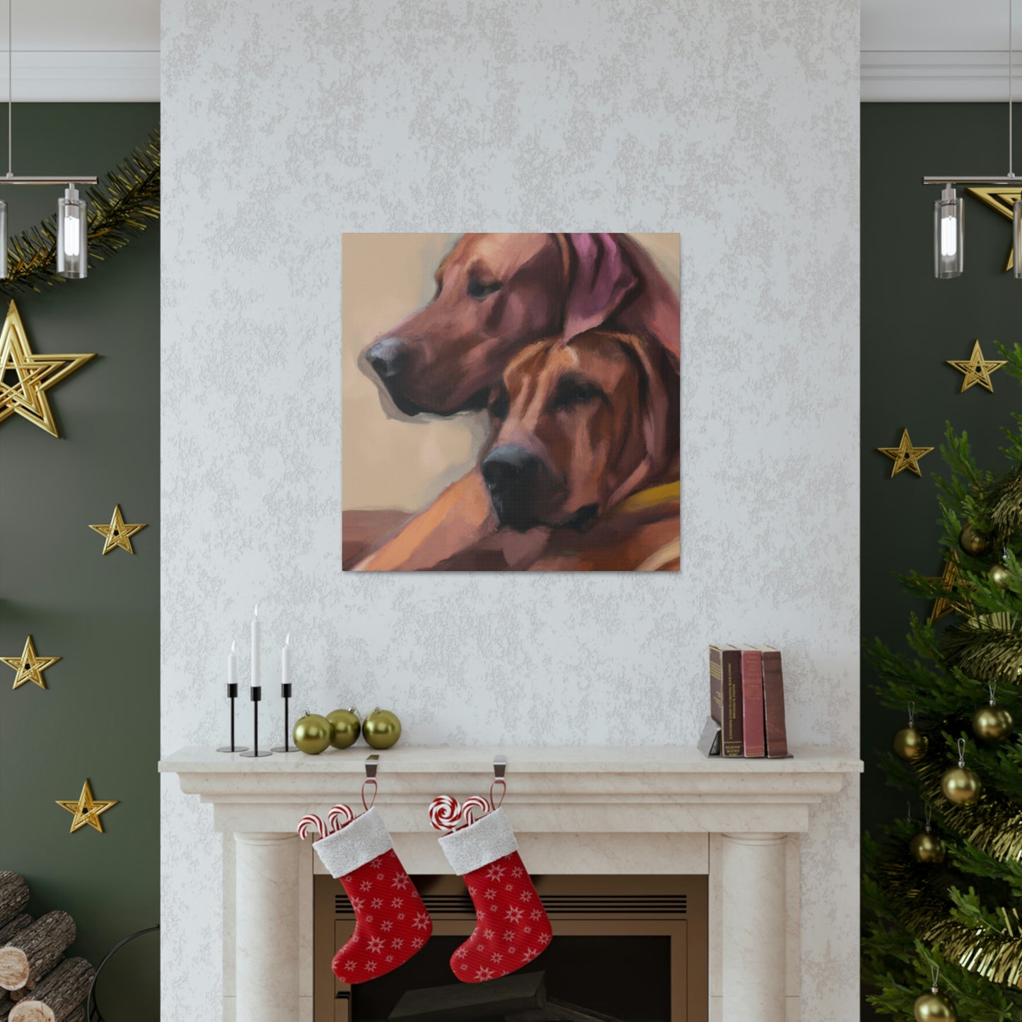 "Radiant Ridgeback Reflection" - Canvas