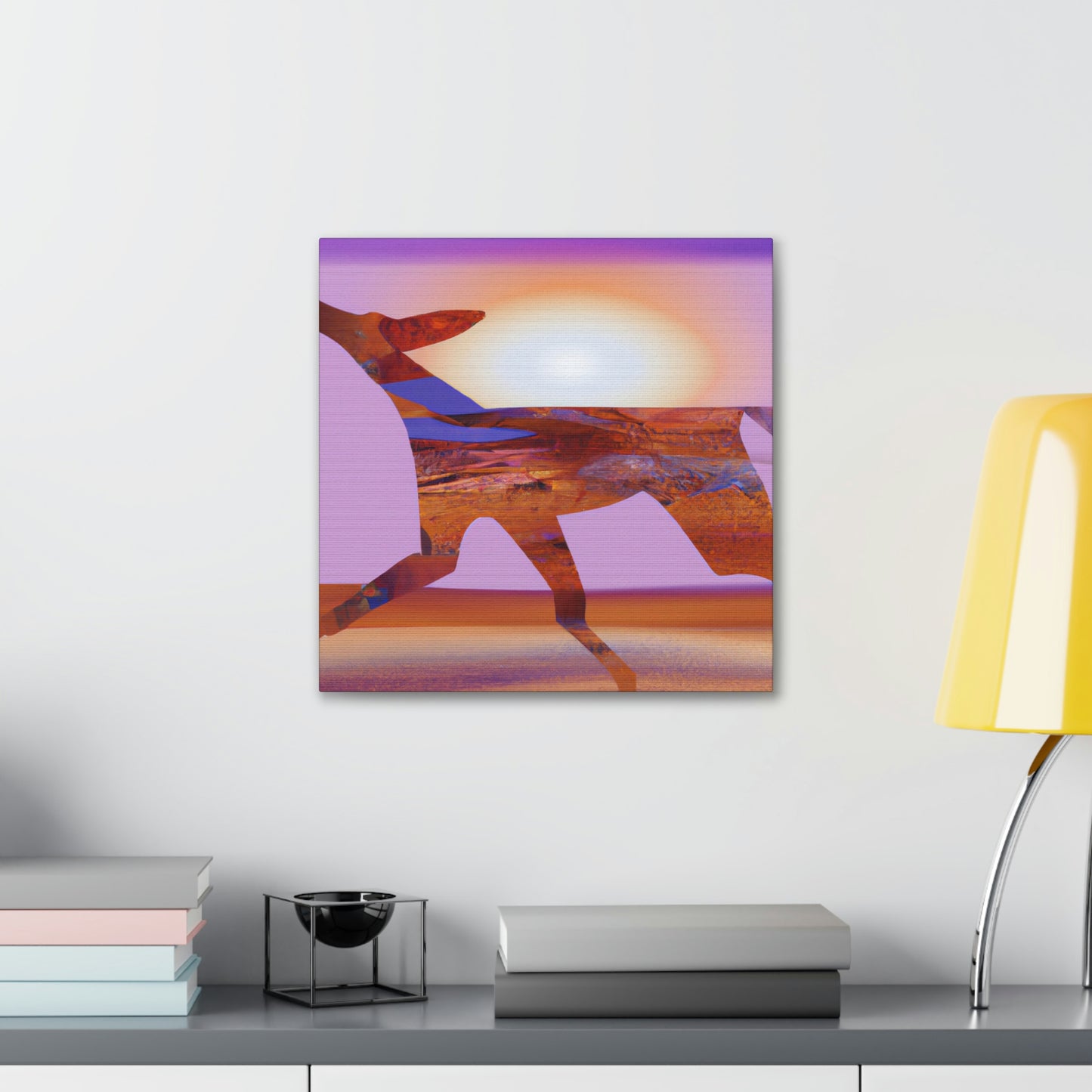 "Coyote in Art Deco" - Canvas