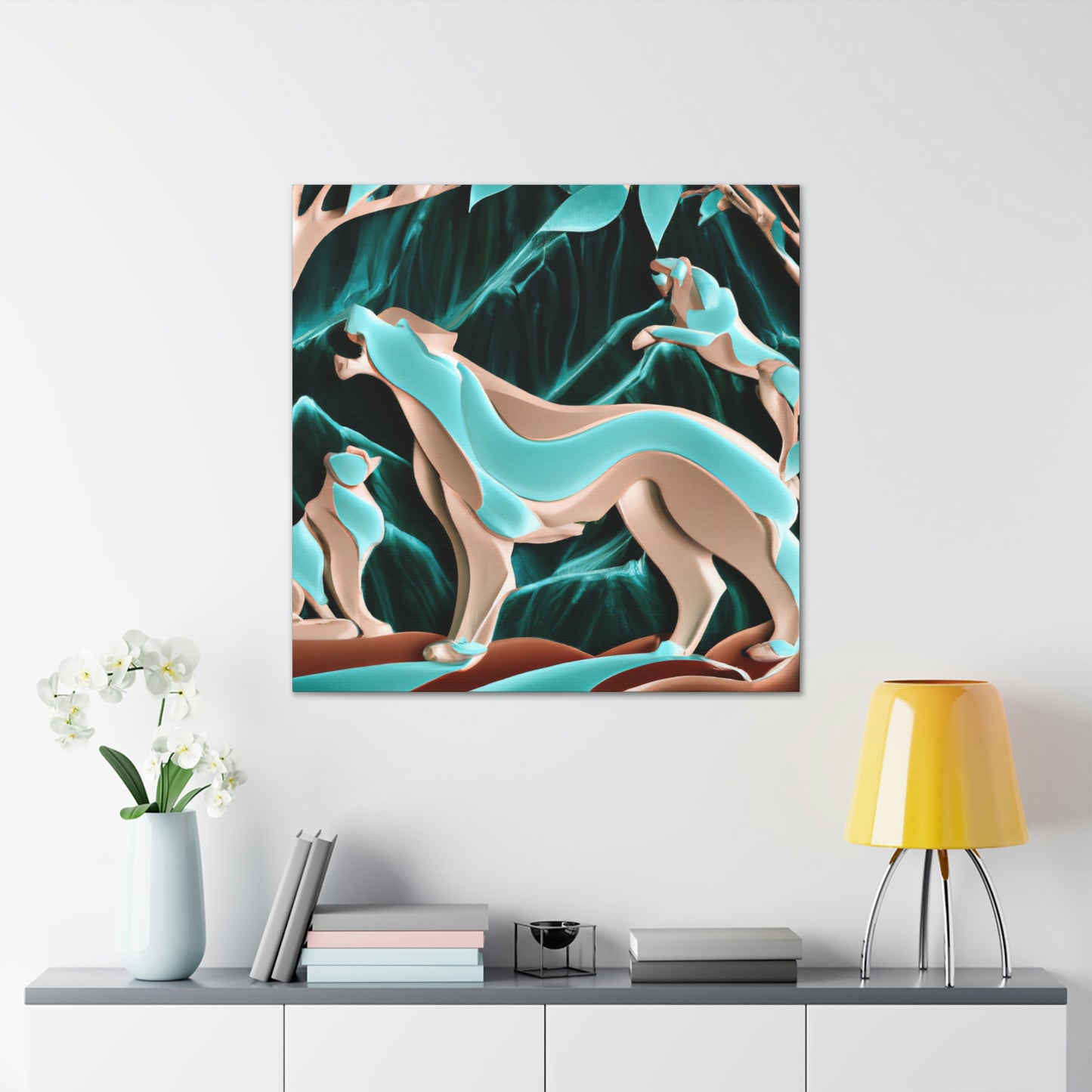 Puma in Art Deco - Canvas