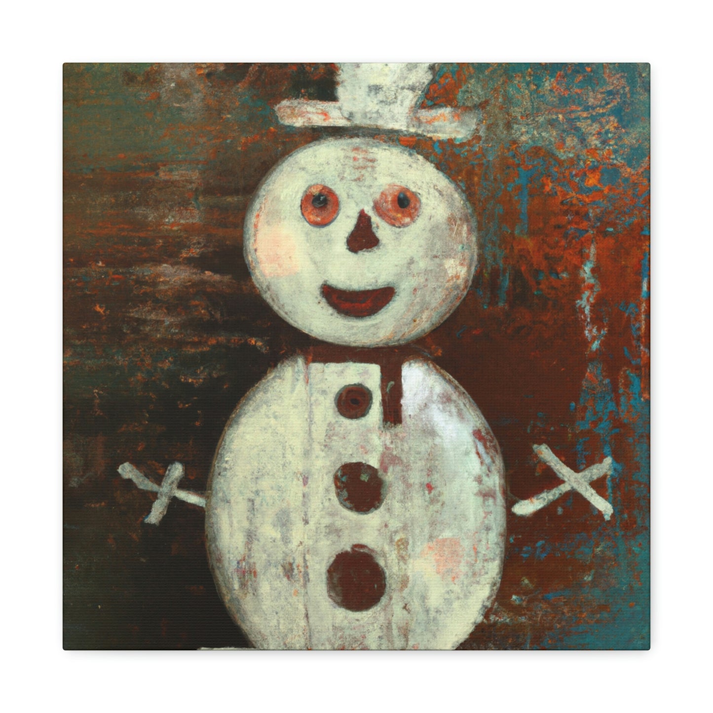 "Snowman in Expressionism" - Canvas