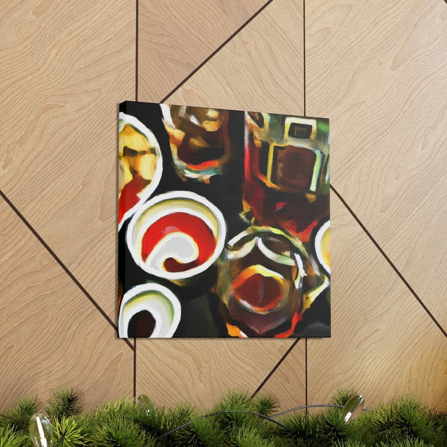 "Boozing in Colorful Lights" - Canvas