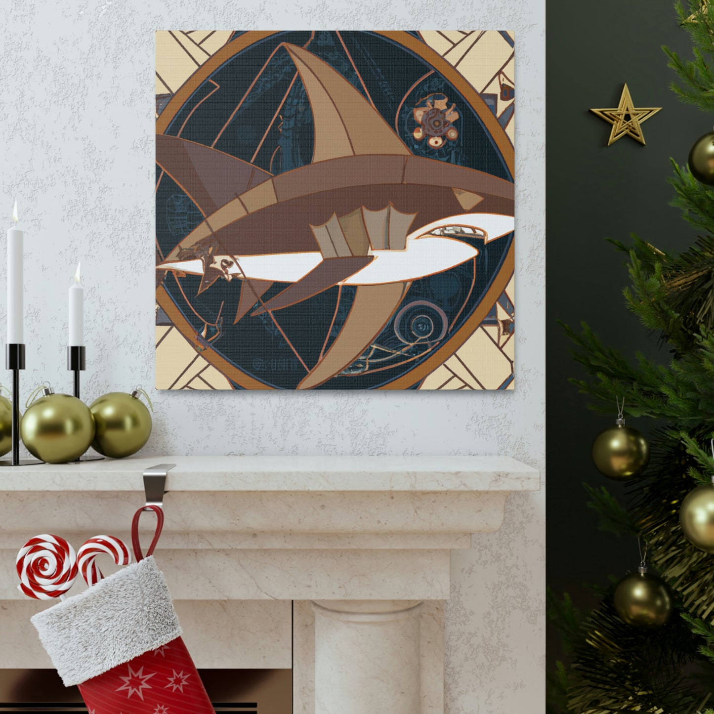 "Shark of the Roaring Twenties" - Canvas