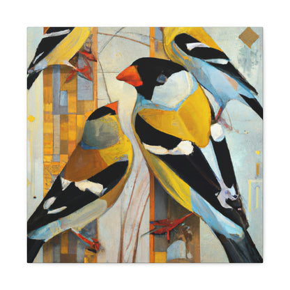 "Goldfinch in Deco Style" - Canvas