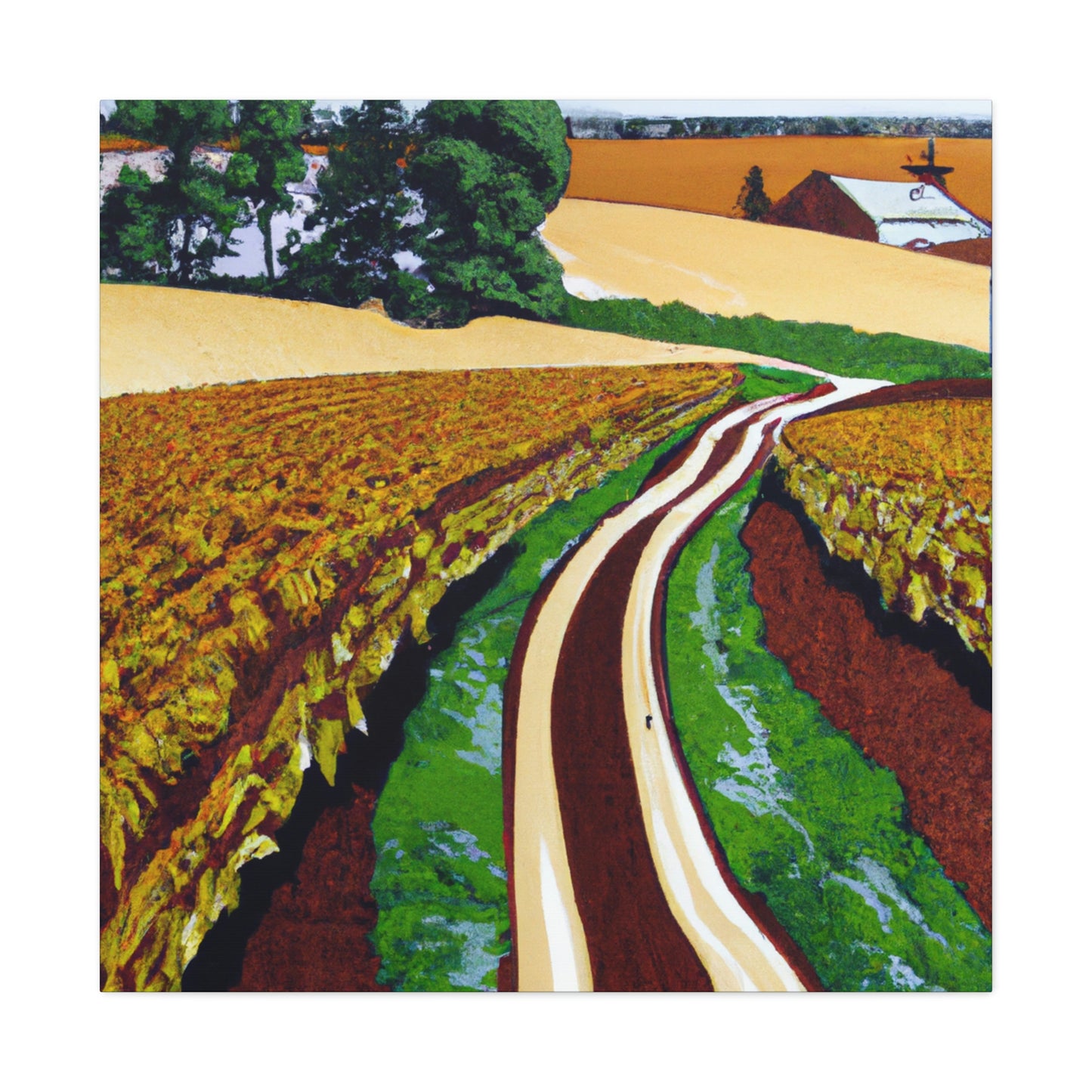 "Tranquil Country Road". - Canvas