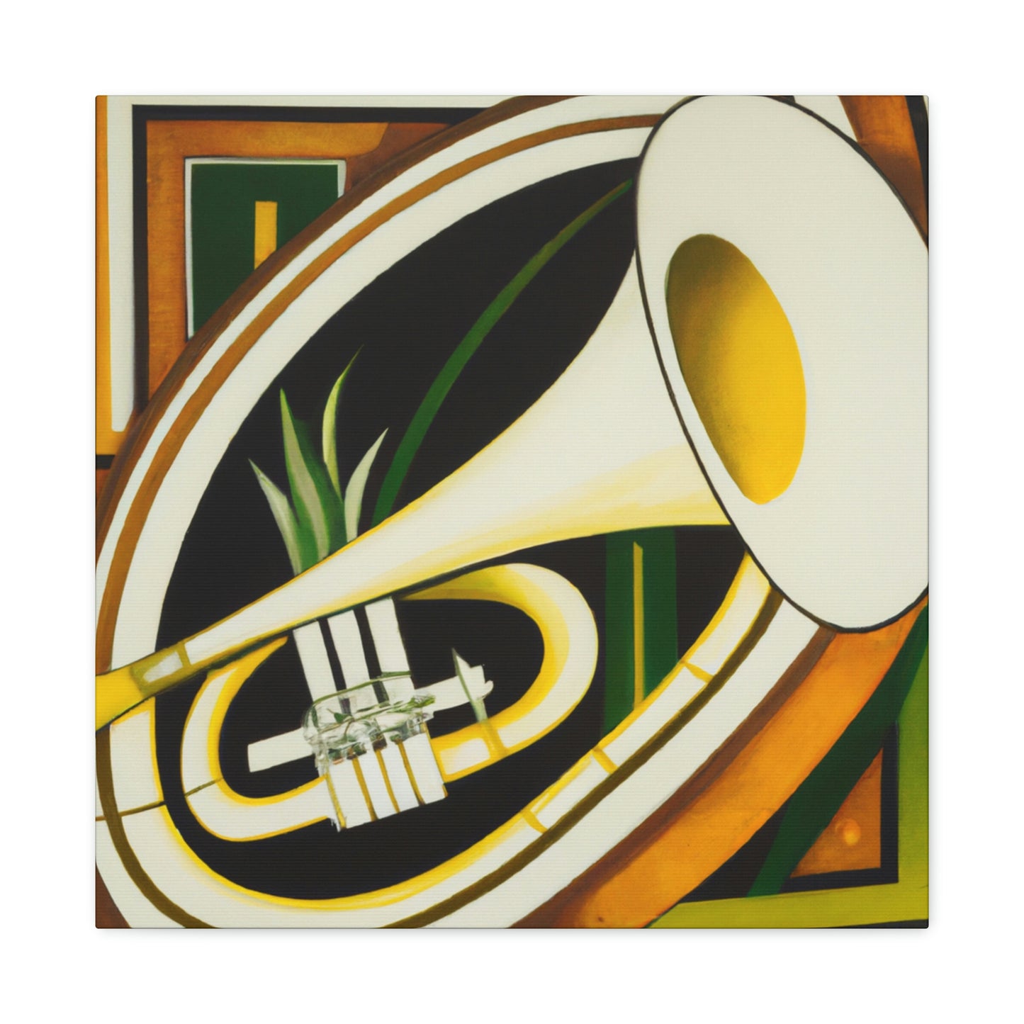 "Gilded Jazz Trumpet" - Canvas