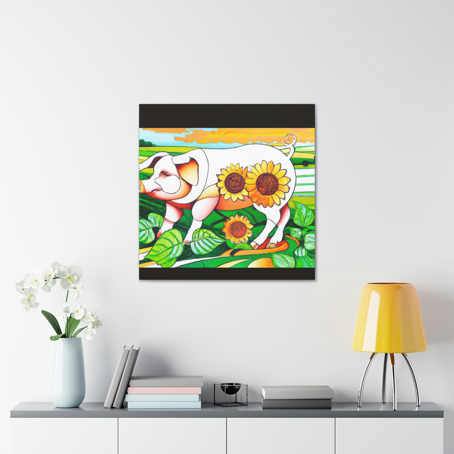 Pig inPastelHues - Canvas