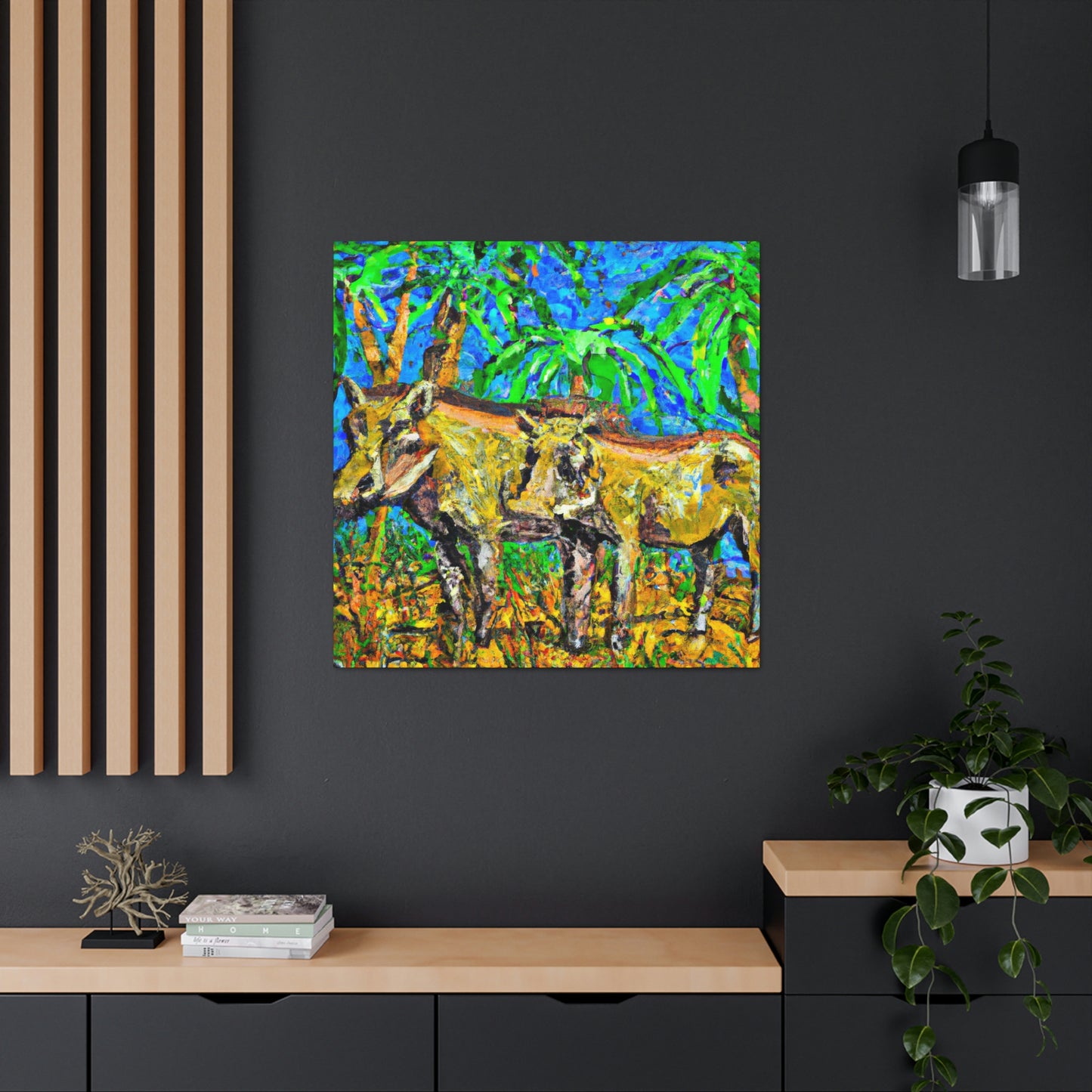 "Warthog in Turmoil" - Canvas