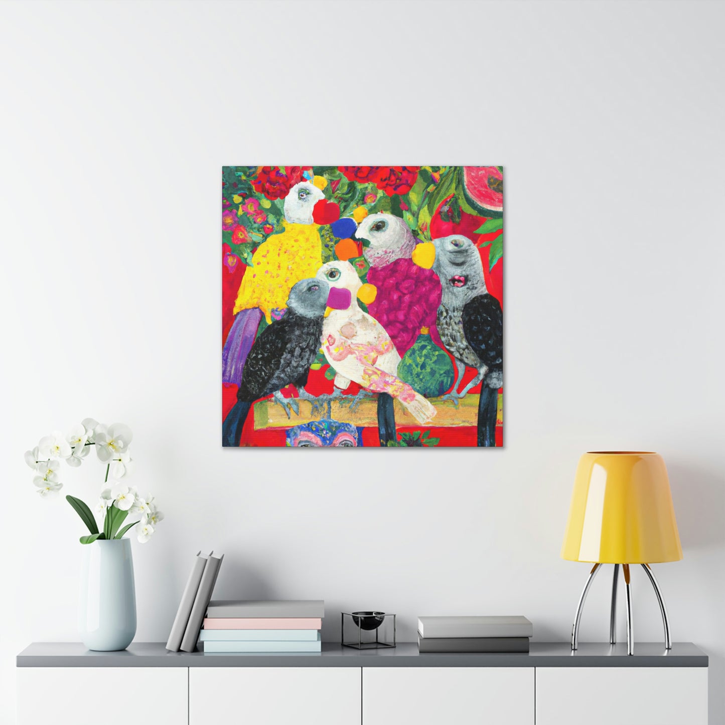 African Greys Adored - Canvas