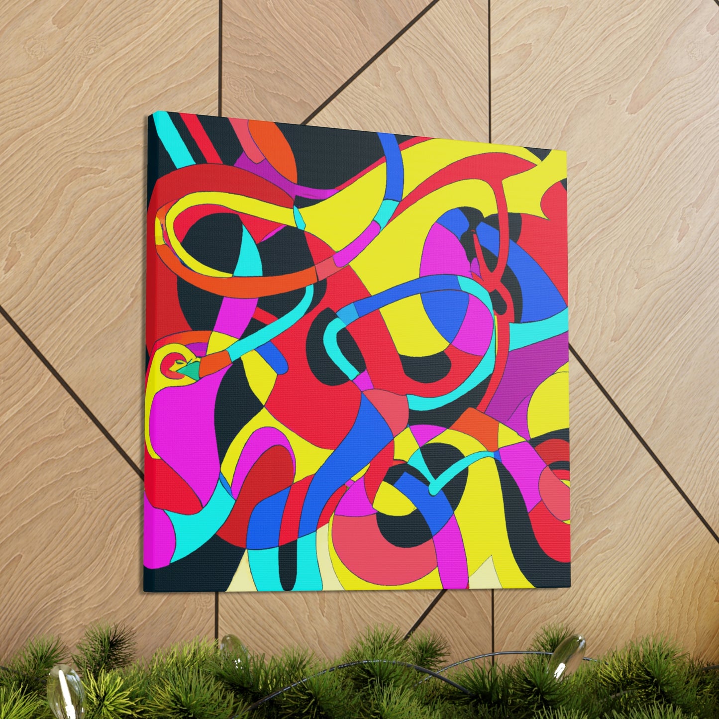 "Vibrant Digital Tapestry" - Canvas