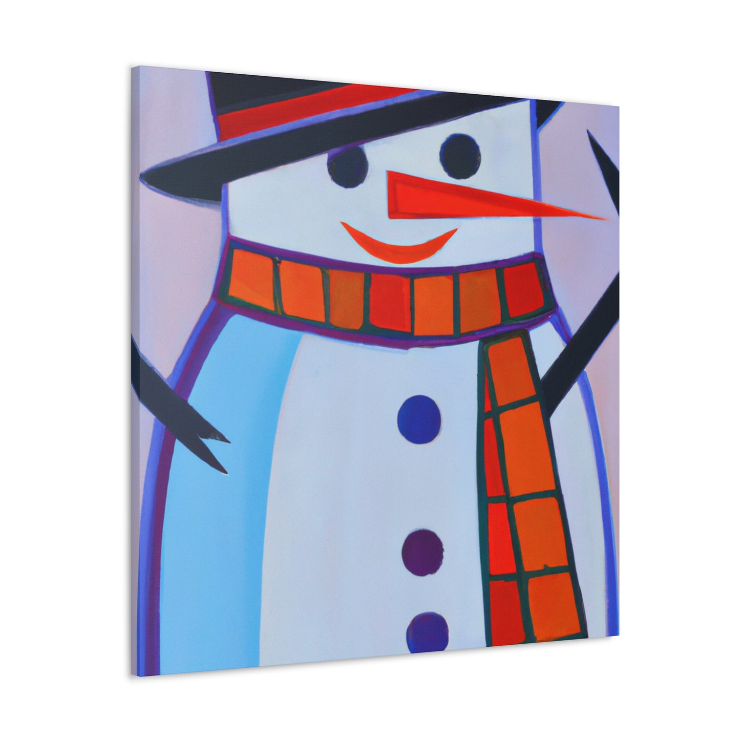 "Frosty Art Deco Snowman" - Canvas