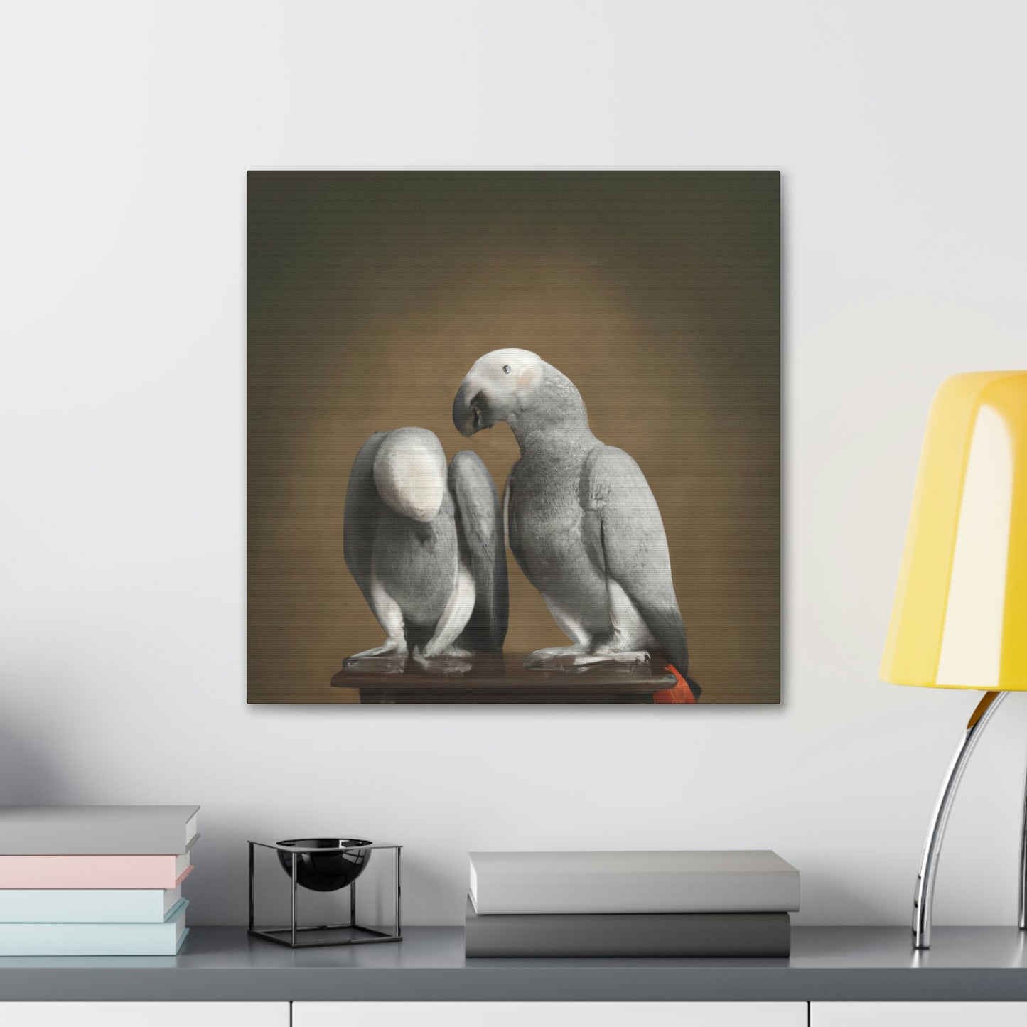 African Greys Sublime. - Canvas