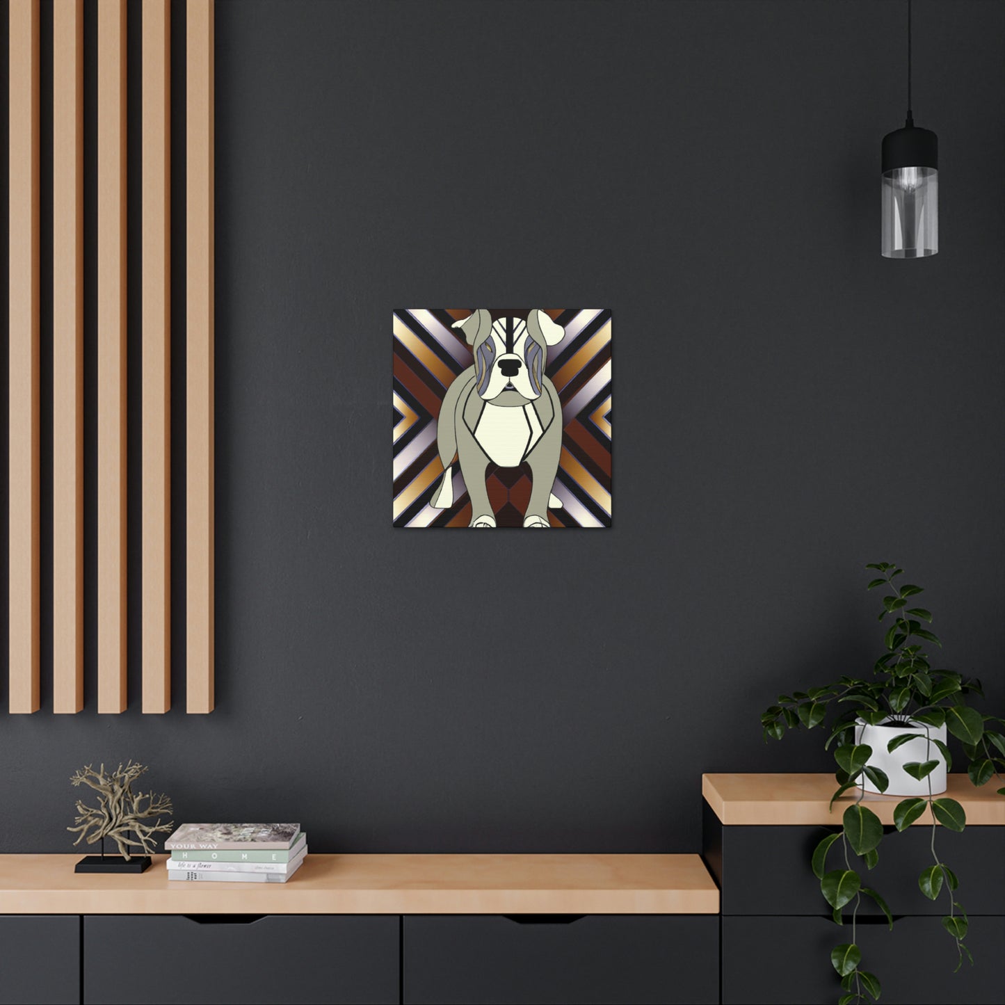 "Bold Bulldog Blooms" - Canvas