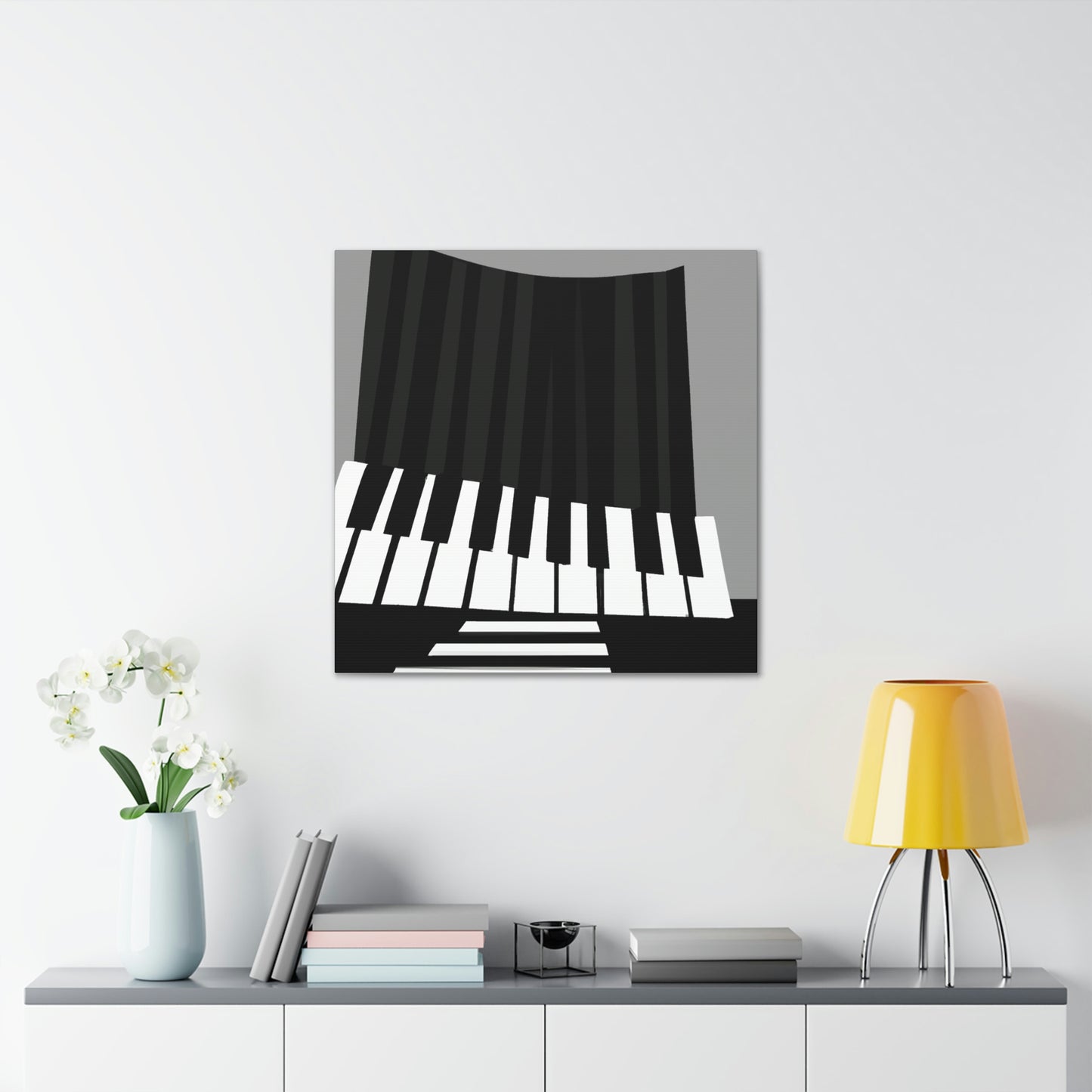 "Piano Reflection Silence" - Canvas