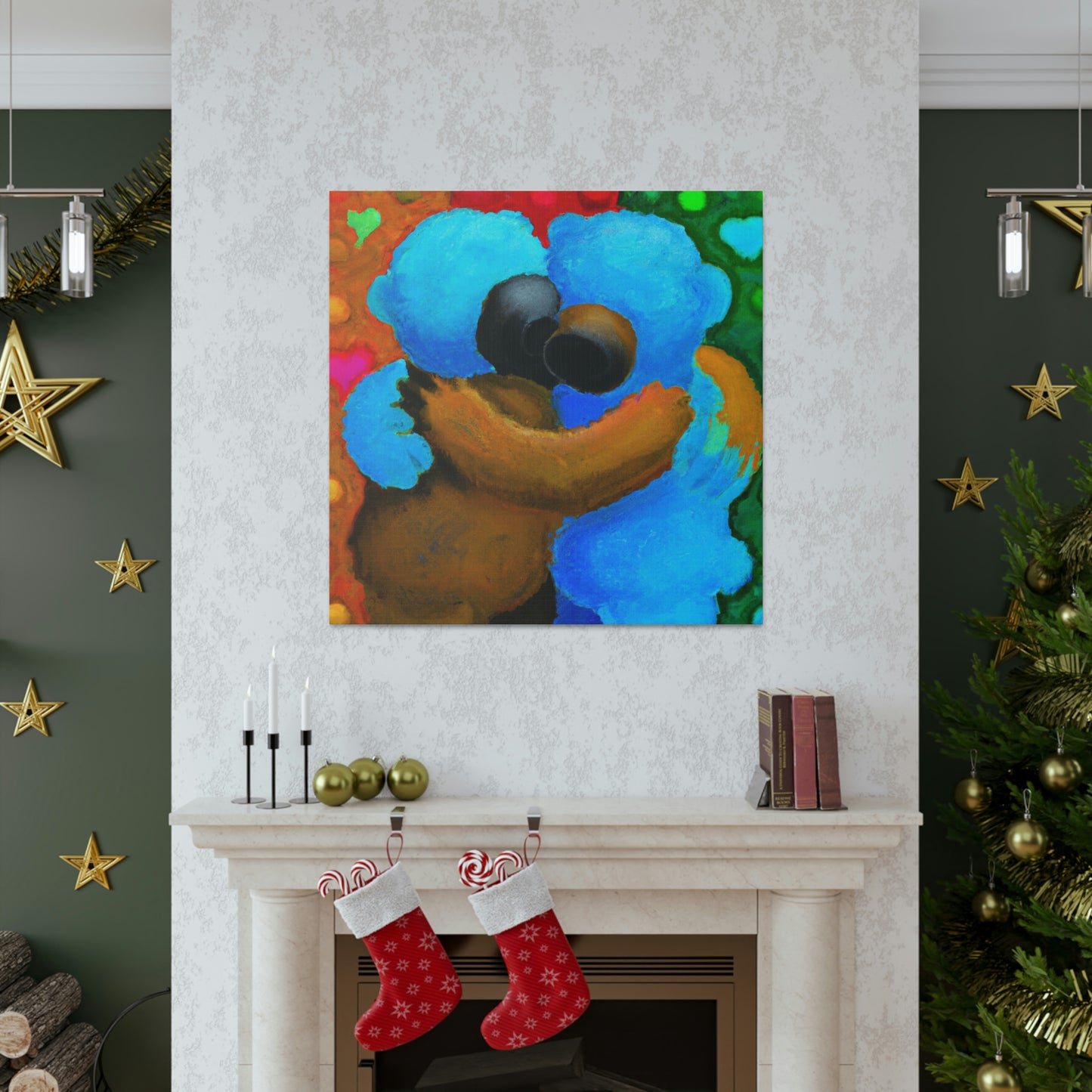 "Love's Embrace Bear Hug" - Canvas