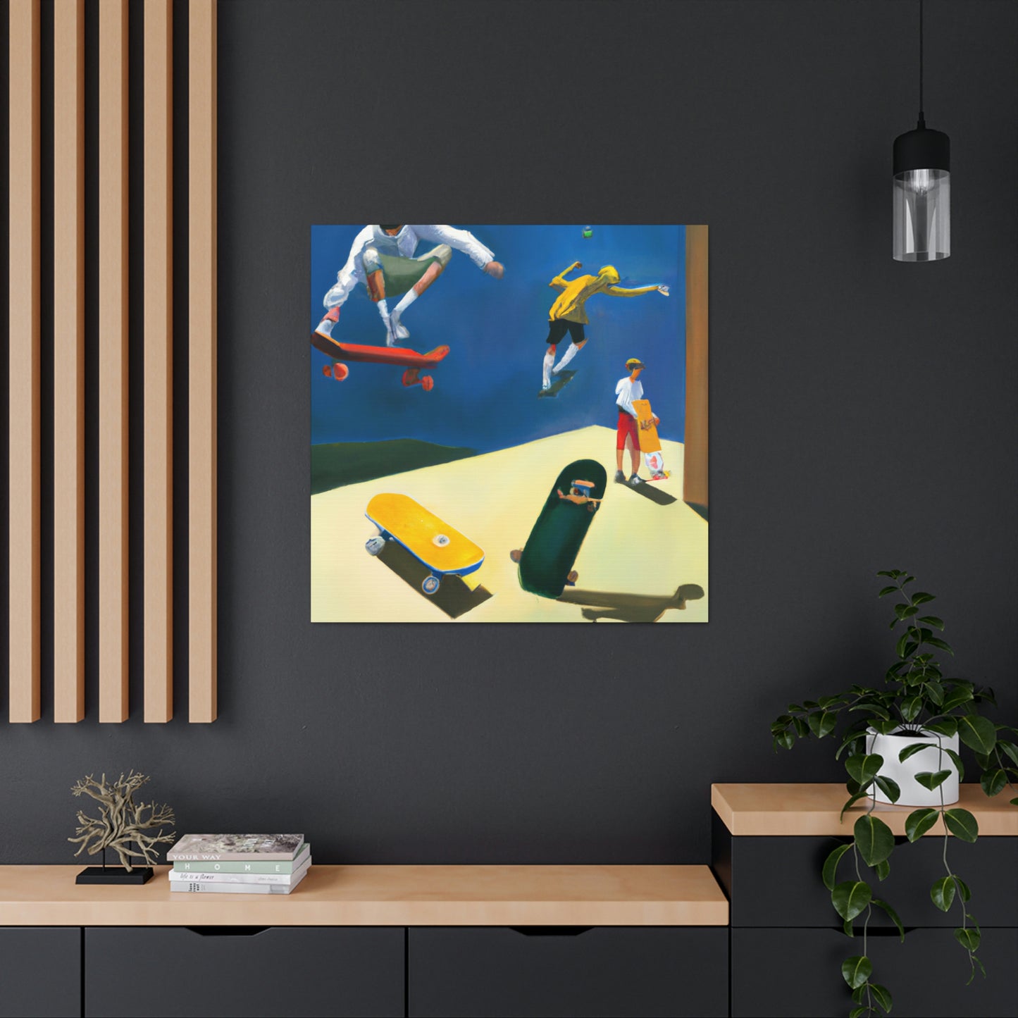 Skateboarding Dreamscape - Canvas