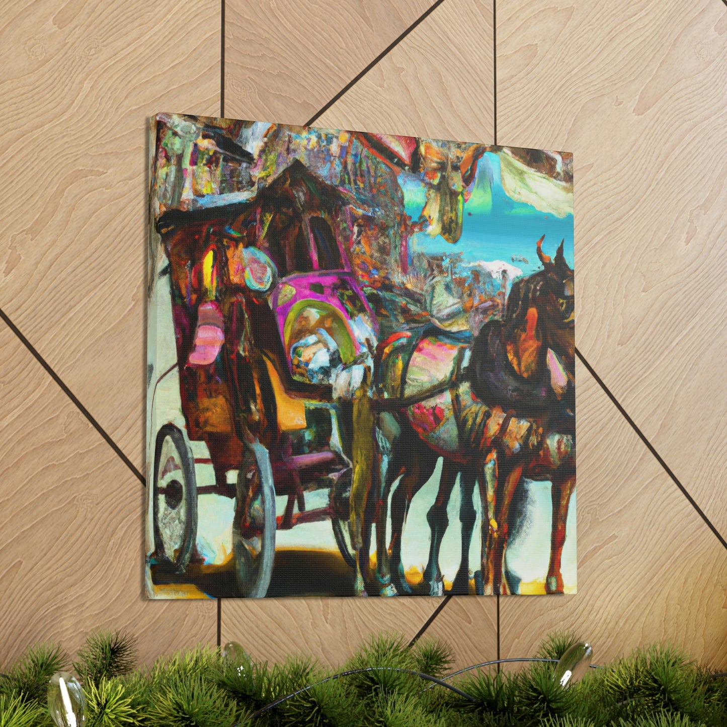 "Carriage on a Horse" - Canvas