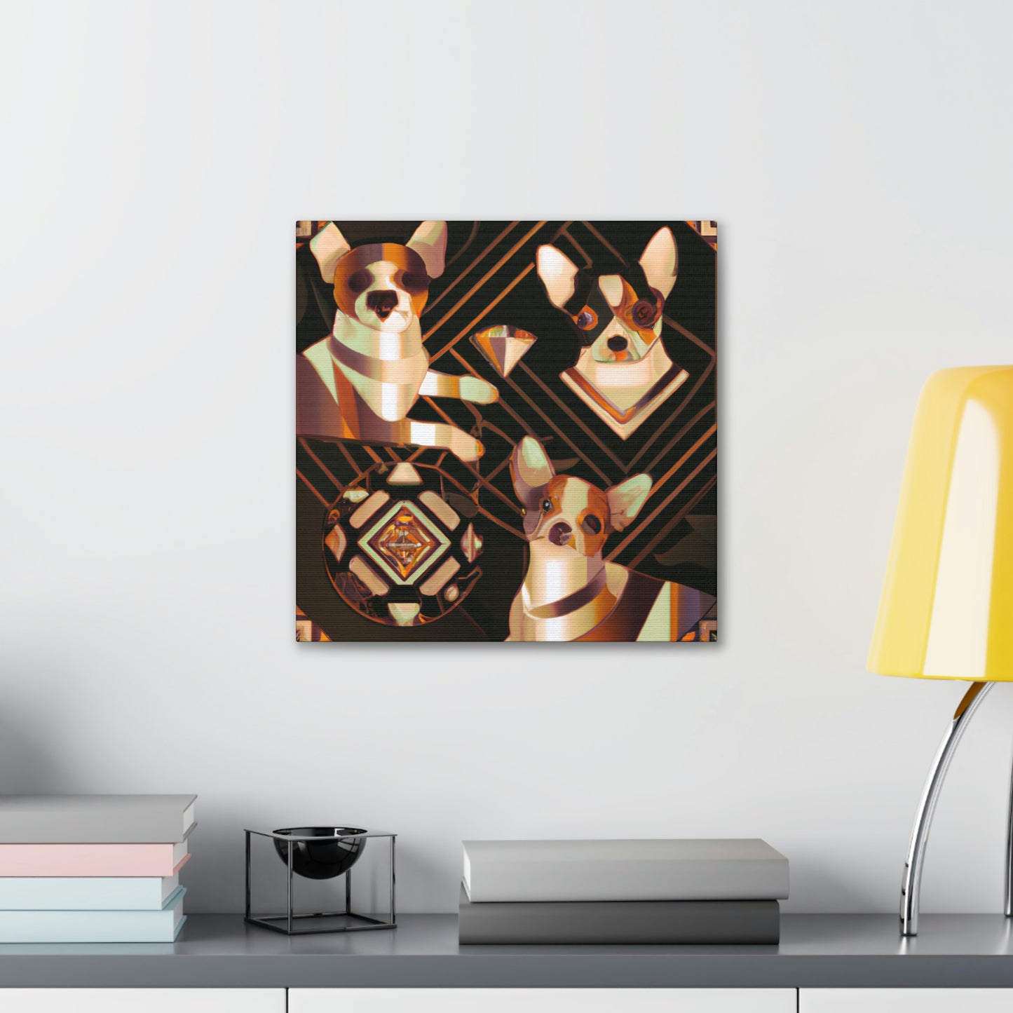 "Chihuahua's Deco Dance" - Canvas