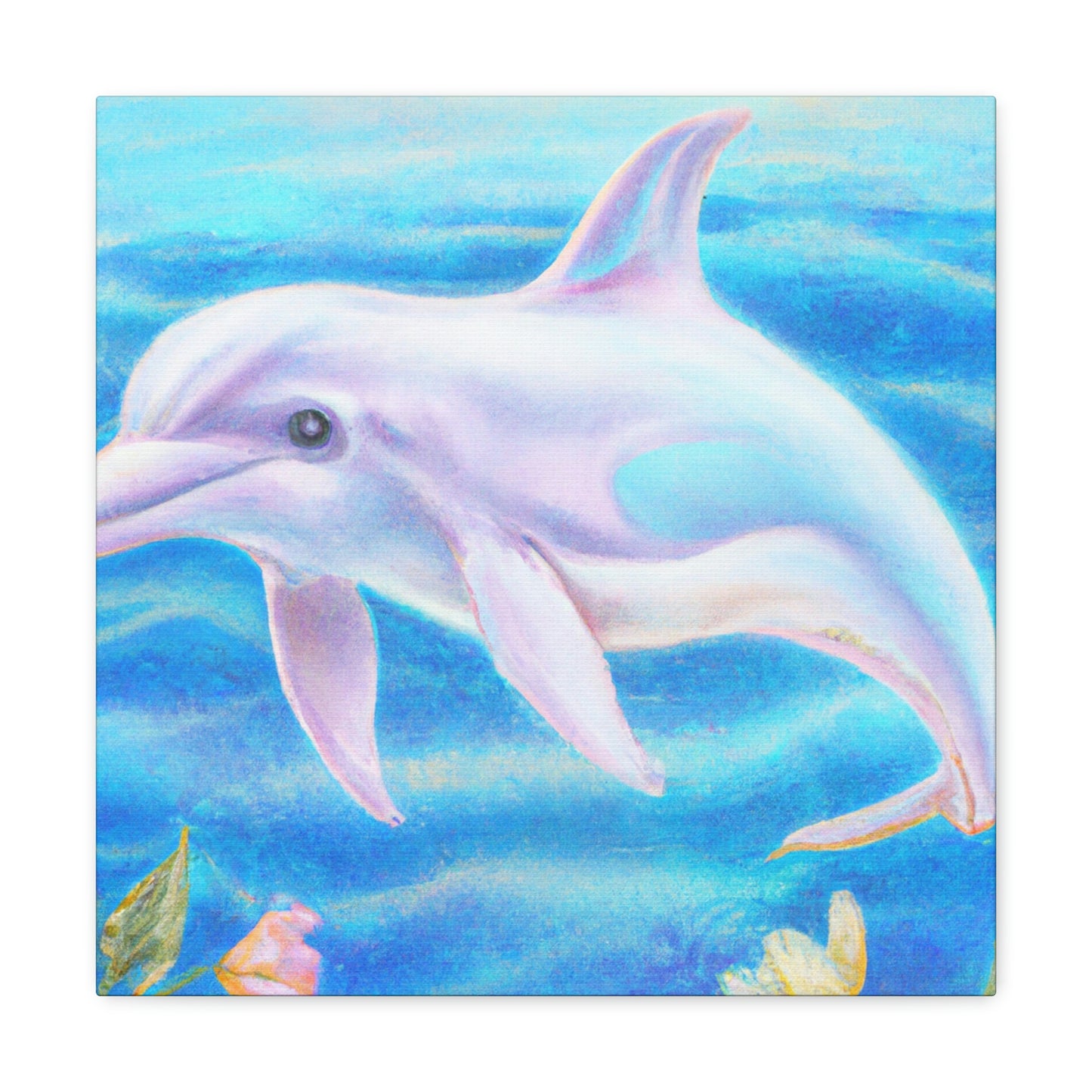 "Dolphins in Aquamarine Seas" - Canvas