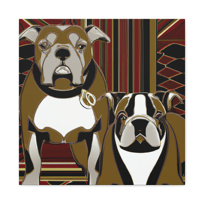 "Bulldog's Deco Grandeur" - Canvas