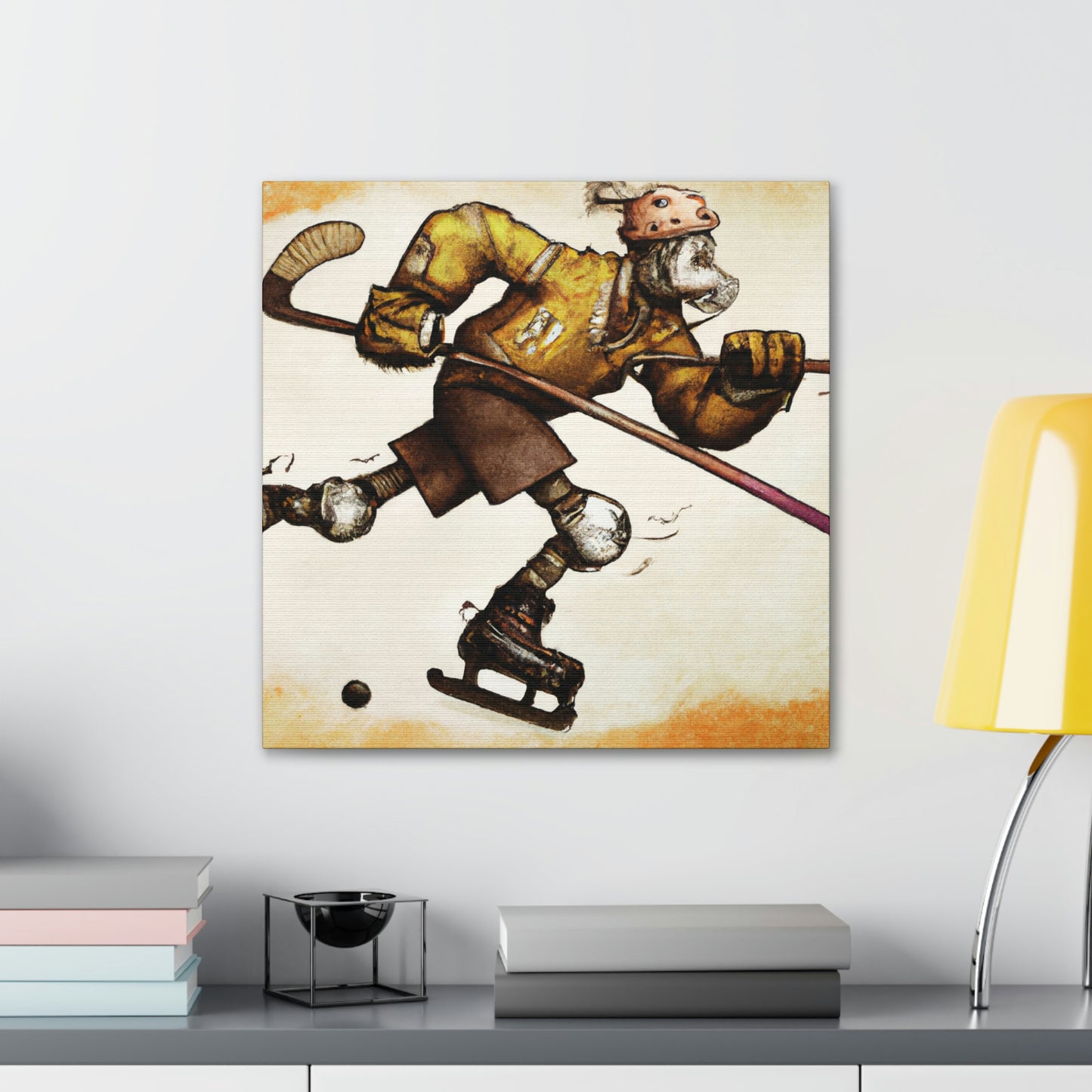 Hockey on Gears Wheels - Canvas