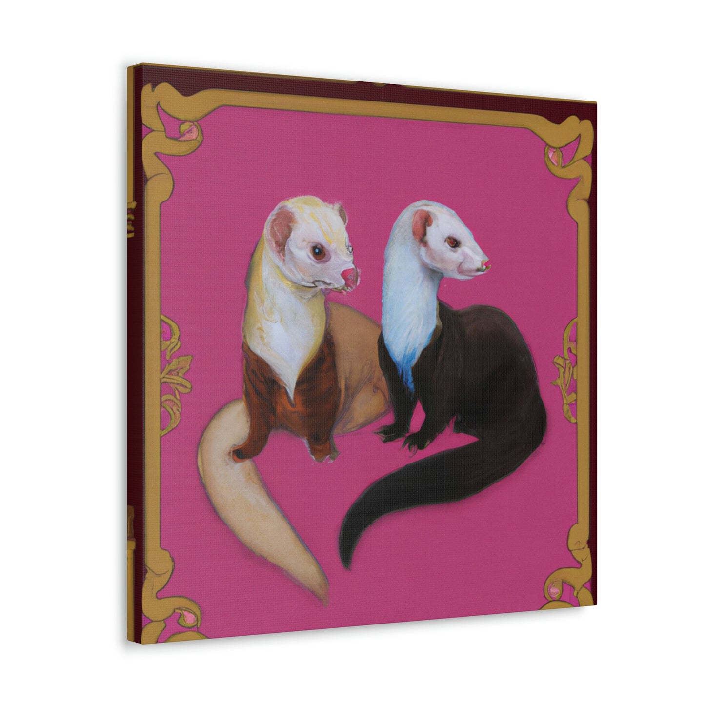 Ferrets in Art Deco - Canvas