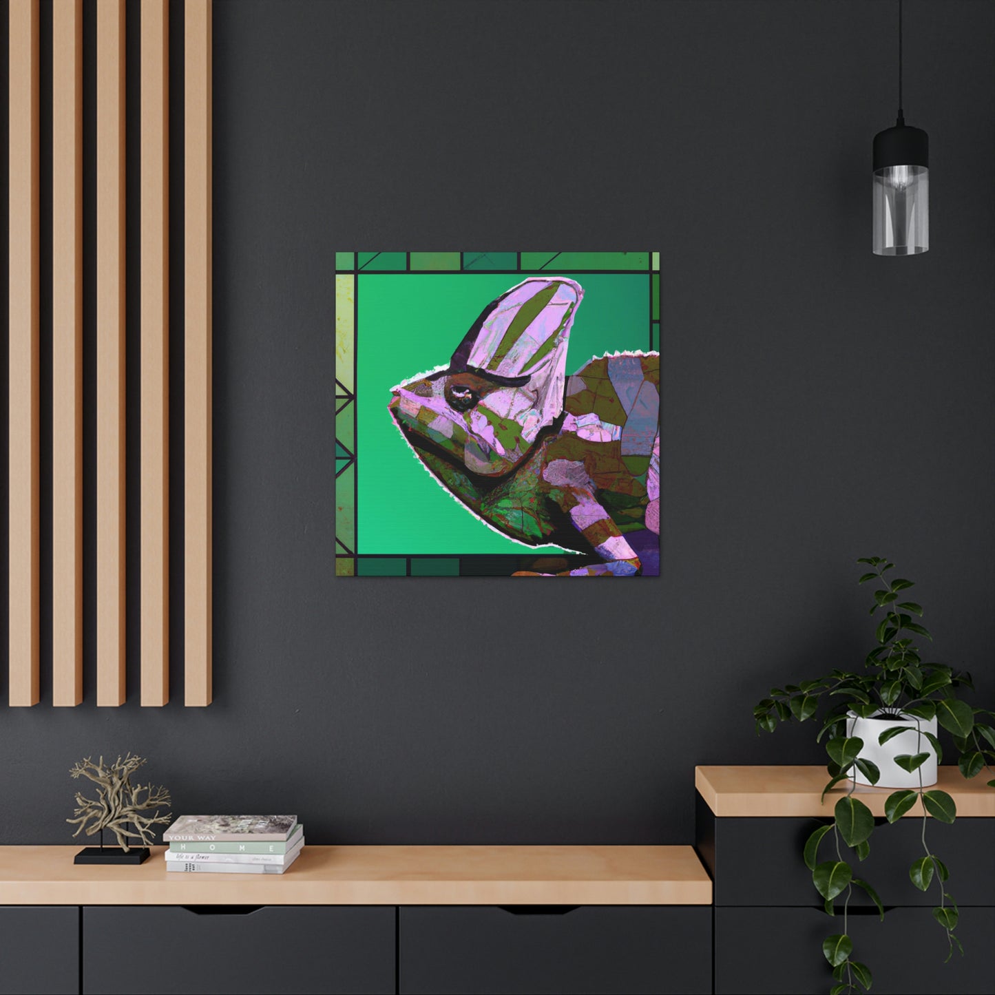 "Chameleon's Lush Veil" - Canvas