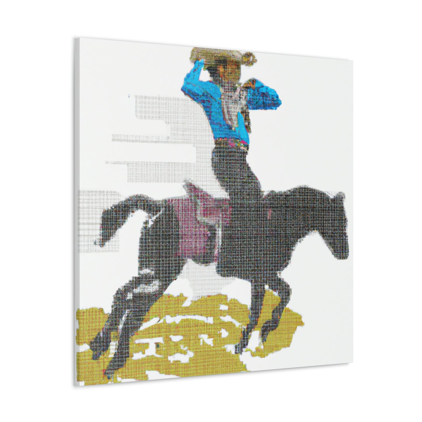 Rodeo in Pointillism - Canvas