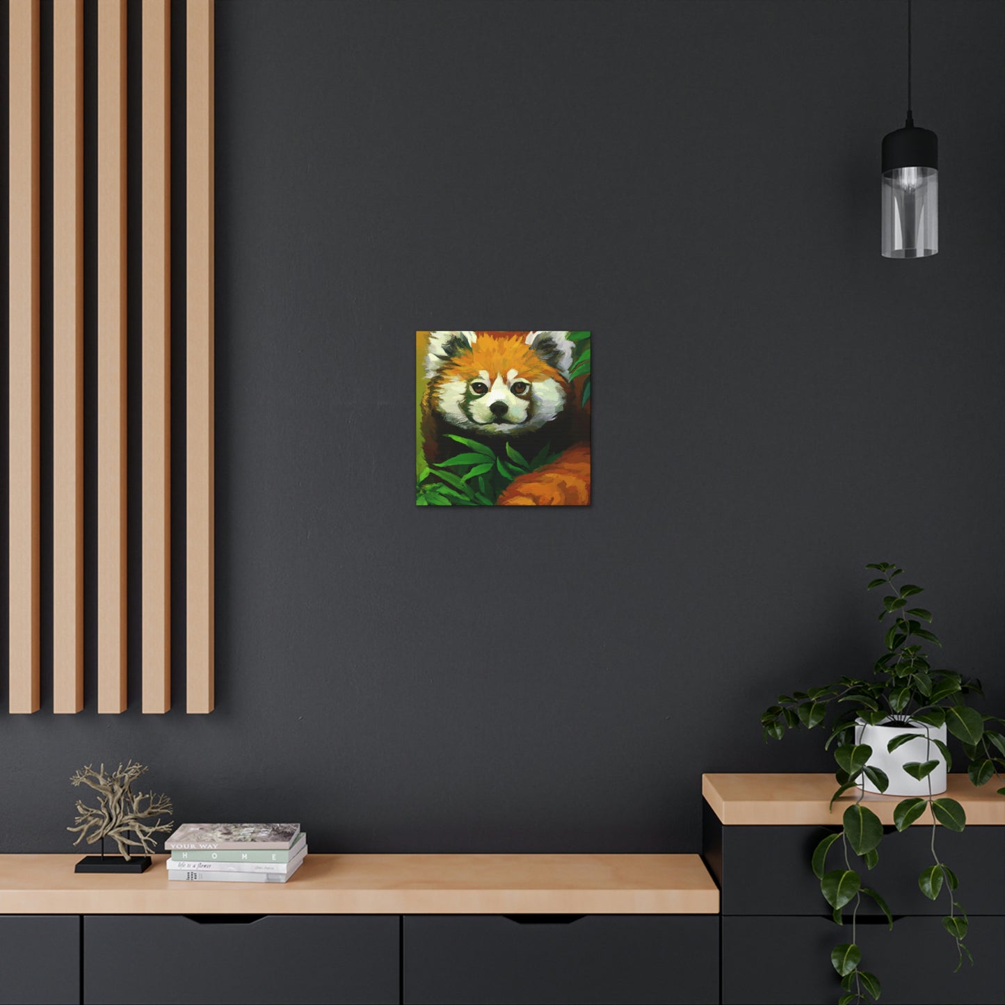 Red Panda in Art Deco - Canvas