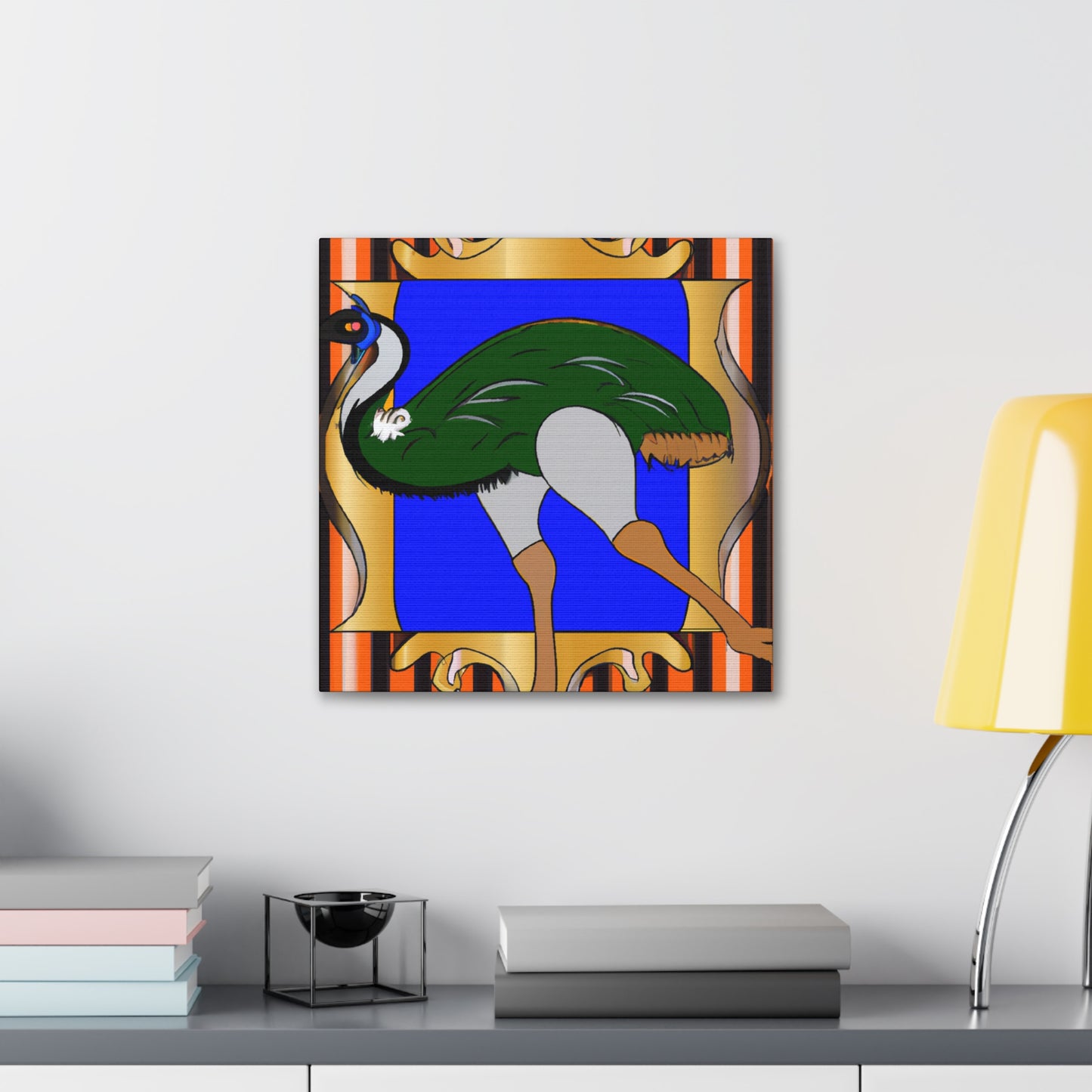 "Emu Grandeur in Deco" - Canvas