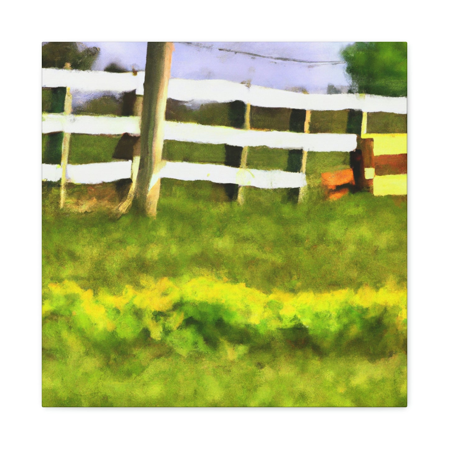 "Barnyard Fence Harmony" - Canvas