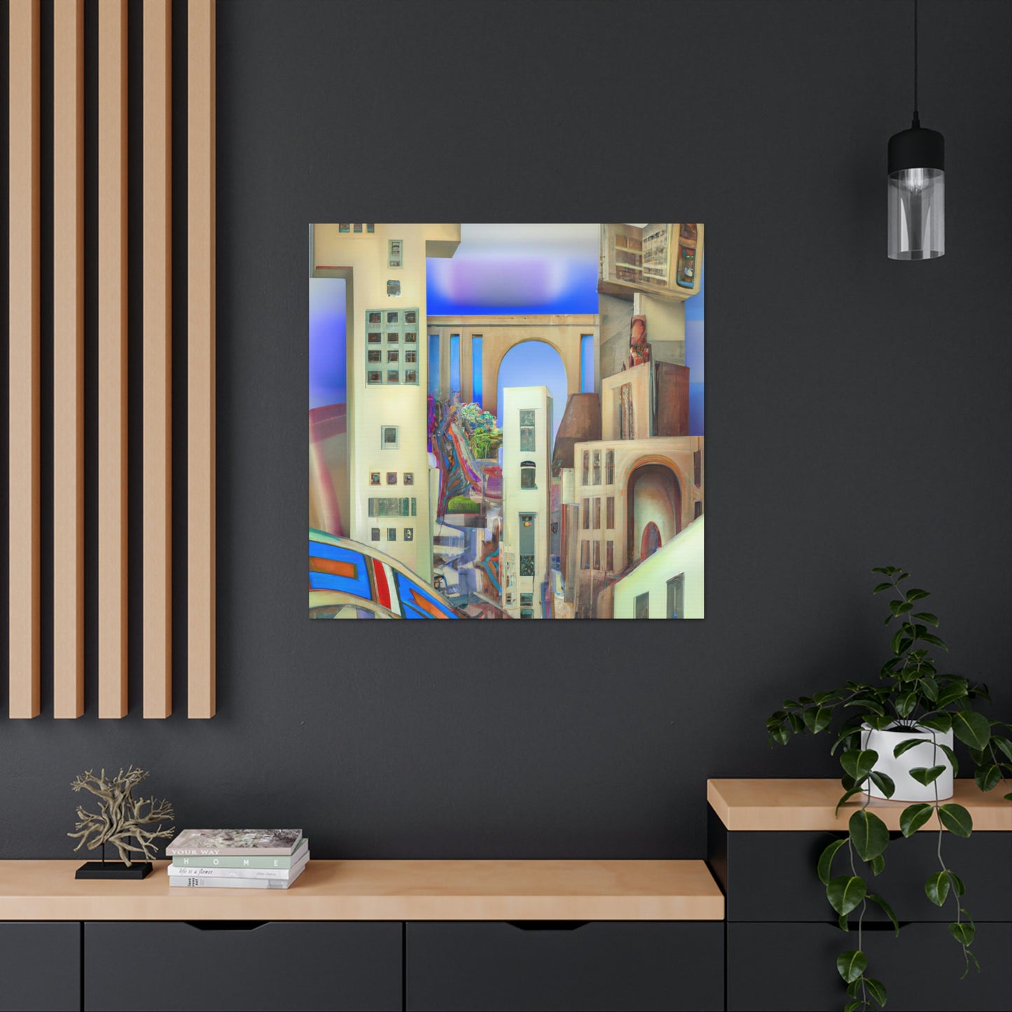 "Art Deco Dreamscape" - Canvas