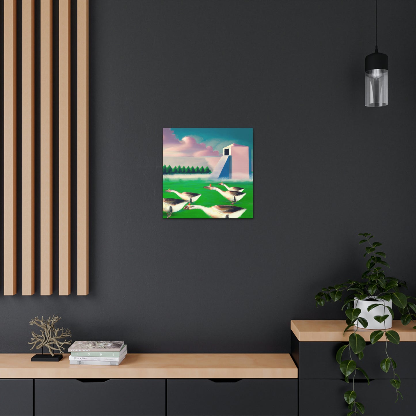 "Geese in the Water" - Canvas