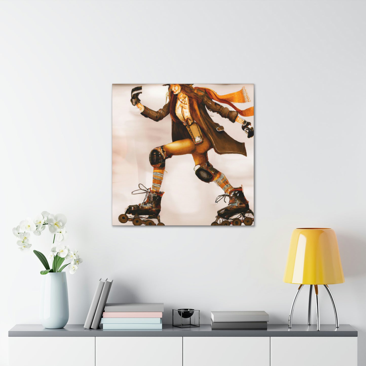 "Victorian Skate Reflection" - Canvas