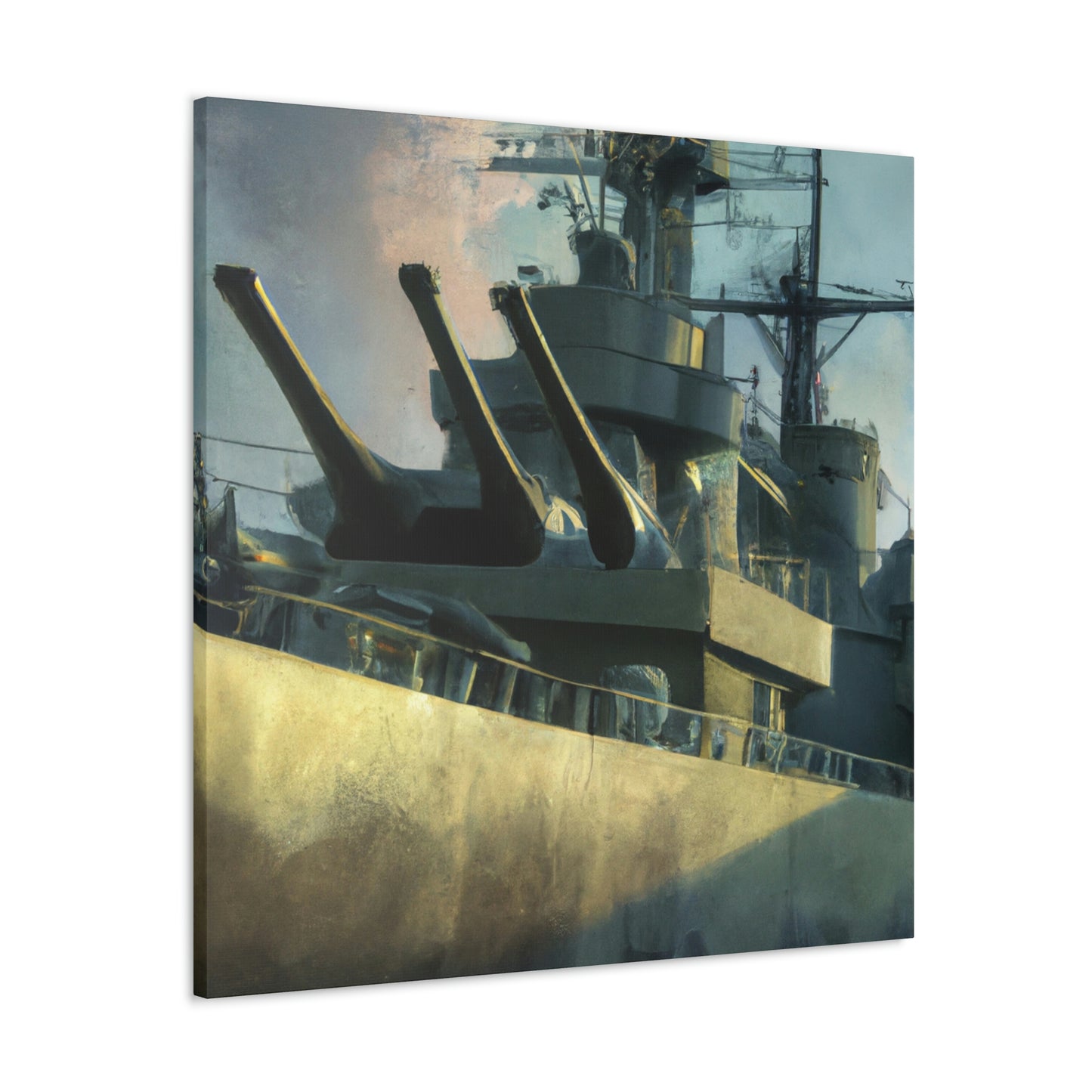 "Battleship in Fog" - Canvas