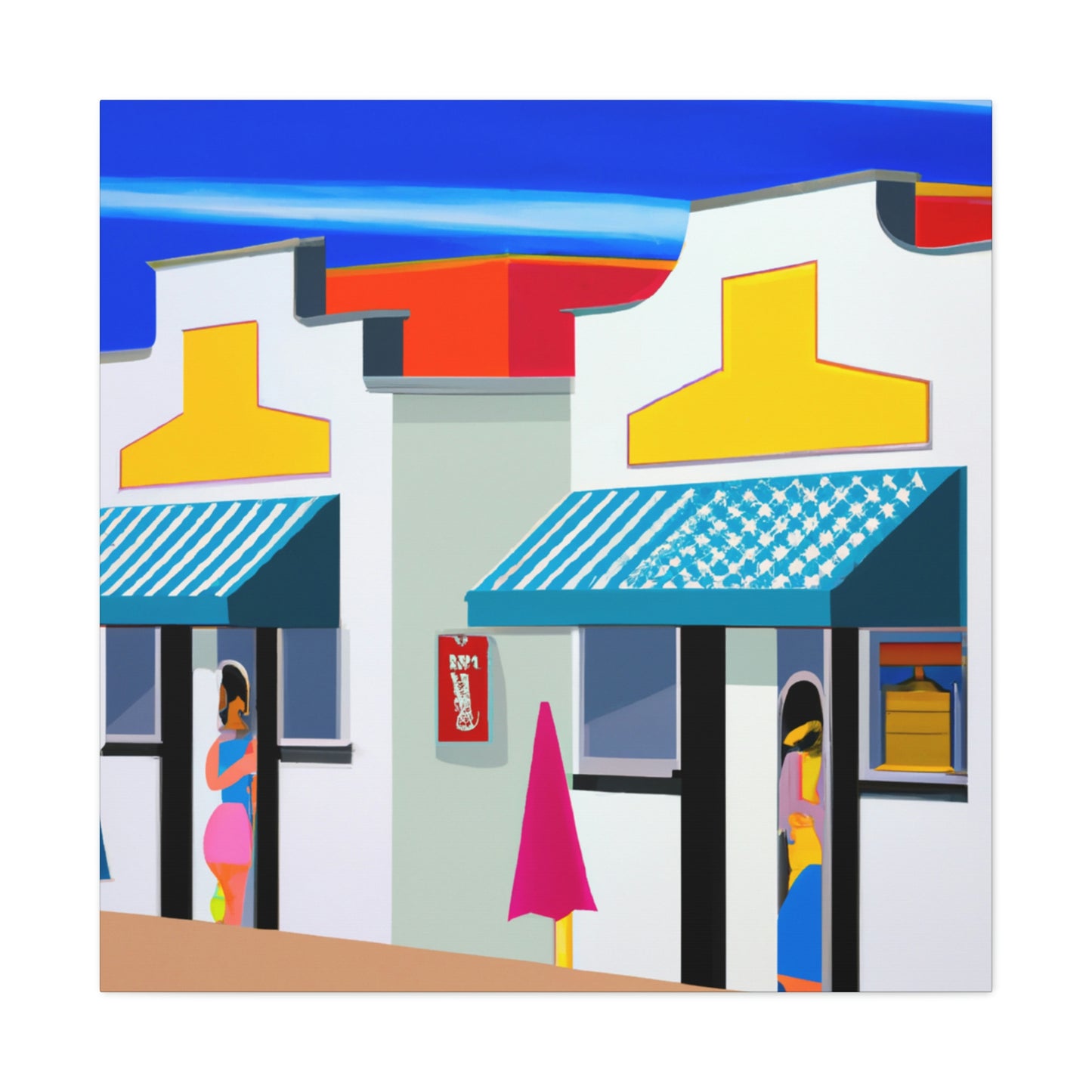 "Sparkling Beach Boutiques" - Canvas