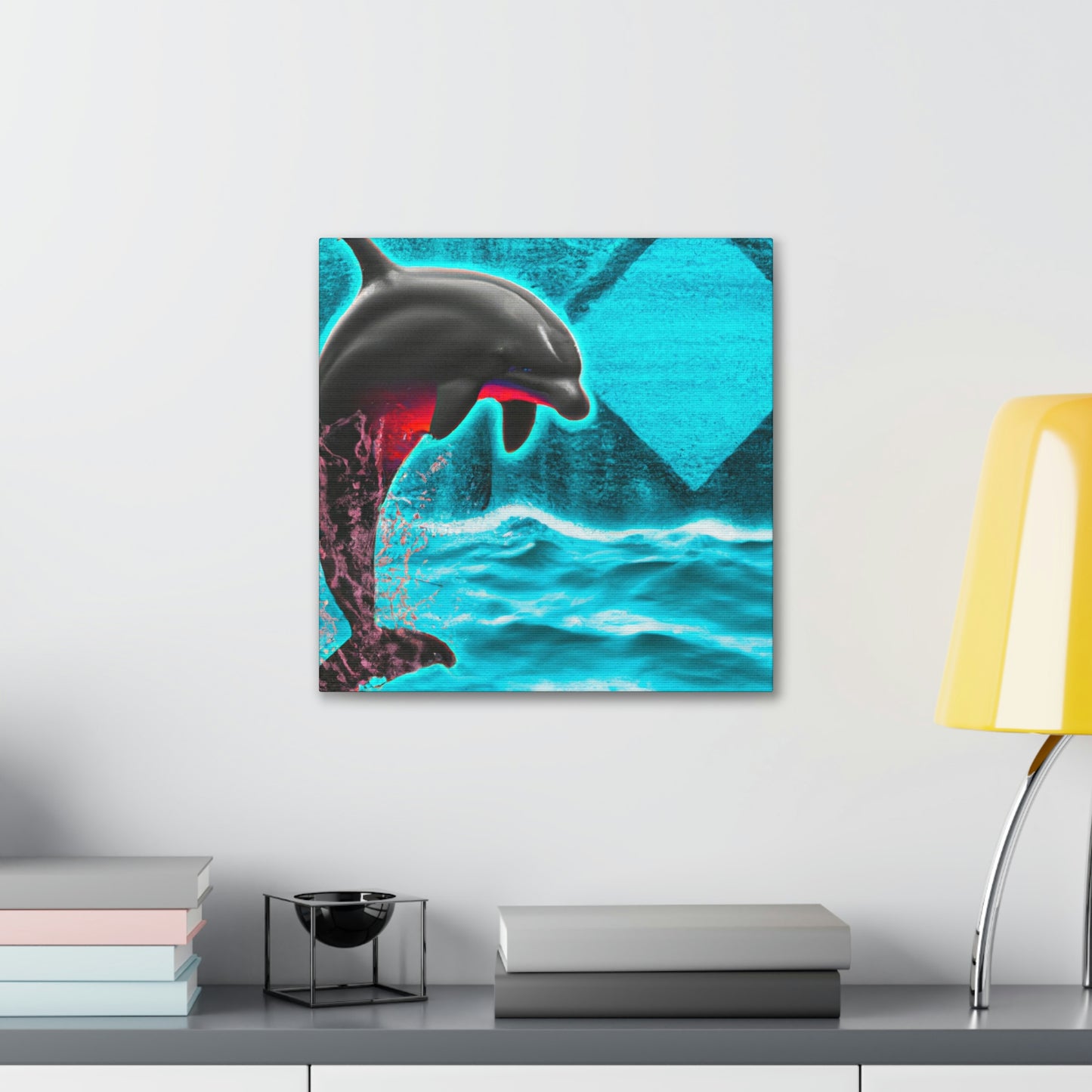 Dancing Dolphin Splash - Canvas