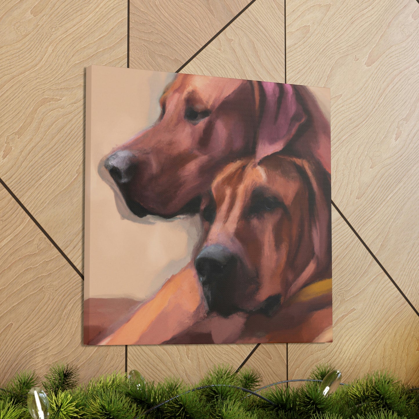 "Radiant Ridgeback Reflection" - Canvas