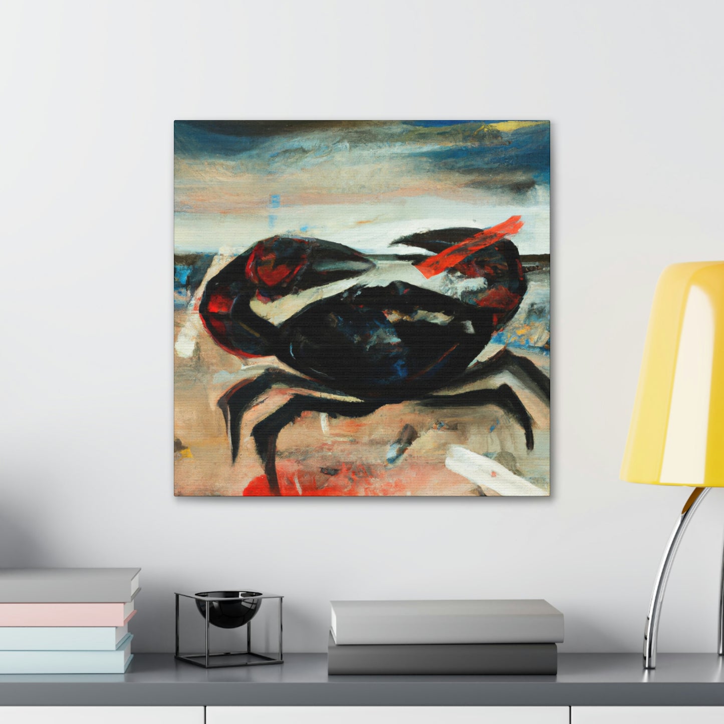 Crab on Abstract Canvas - Canvas