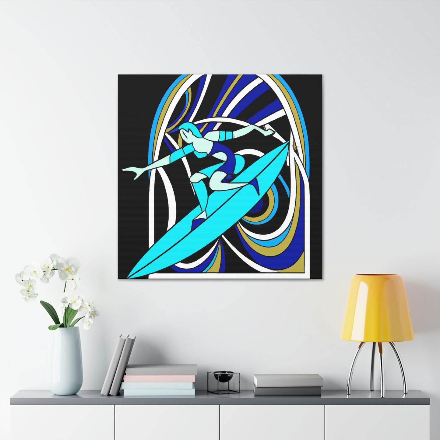 Riding the Surf Wave - Canvas