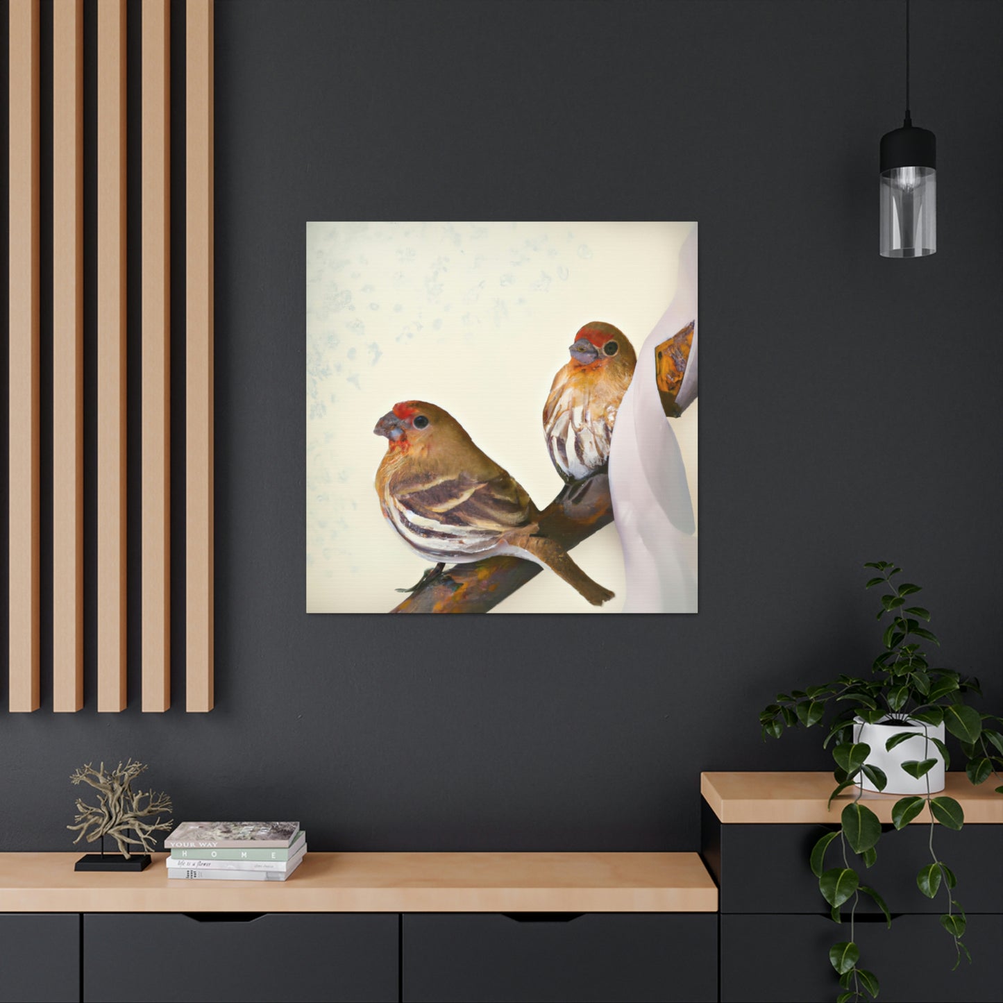 "Finch Home in Deco" - Canvas