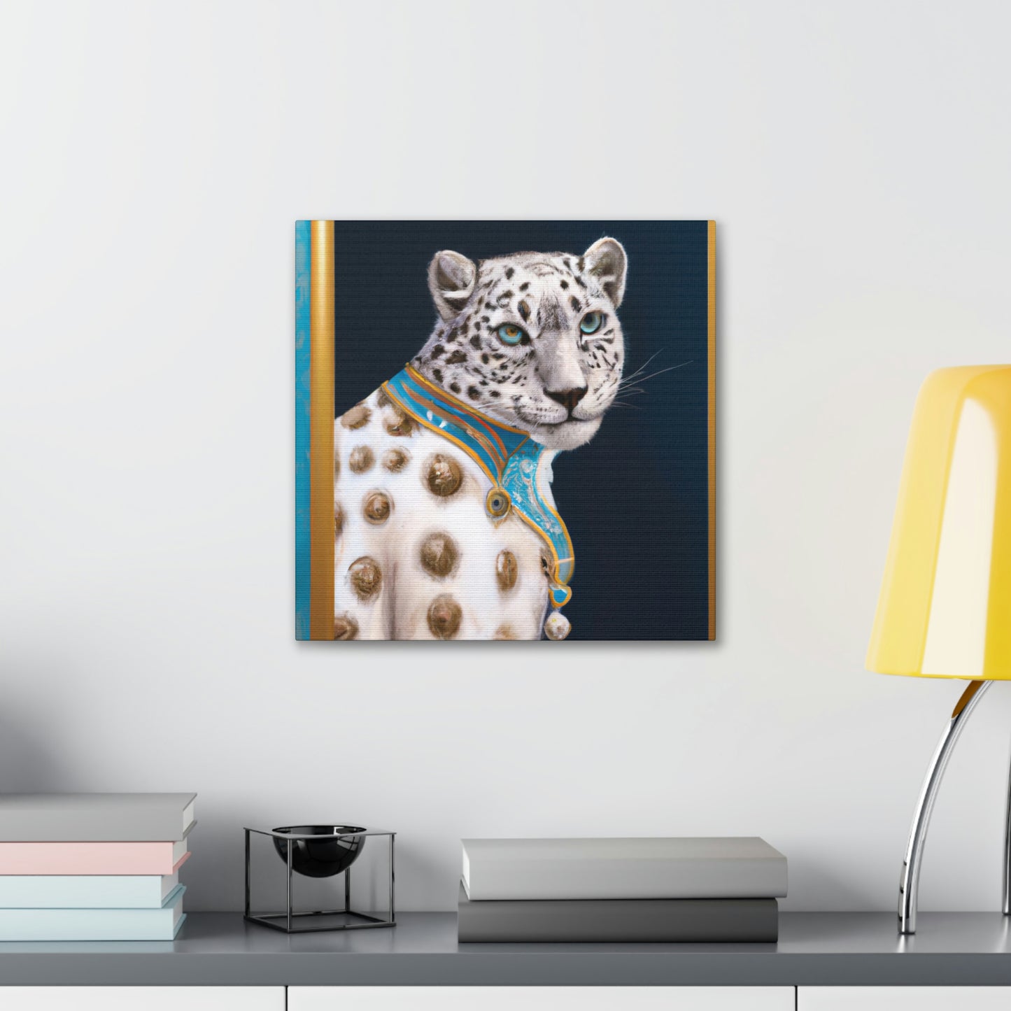 "Snow Leopard Sparkles Bright" - Canvas