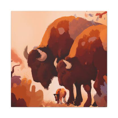 "Bison in Art Deco" - Canvas