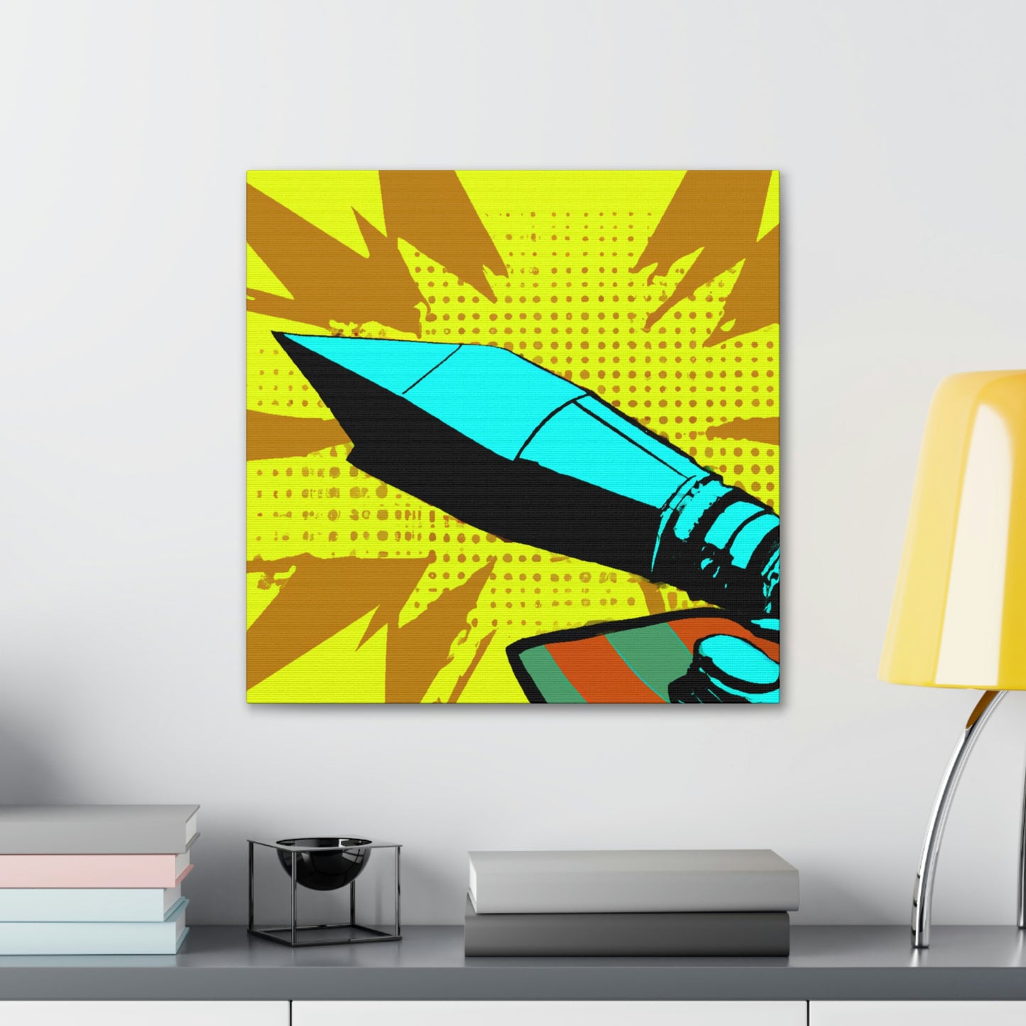 "Bullets in Flight Pop Art" - Canvas