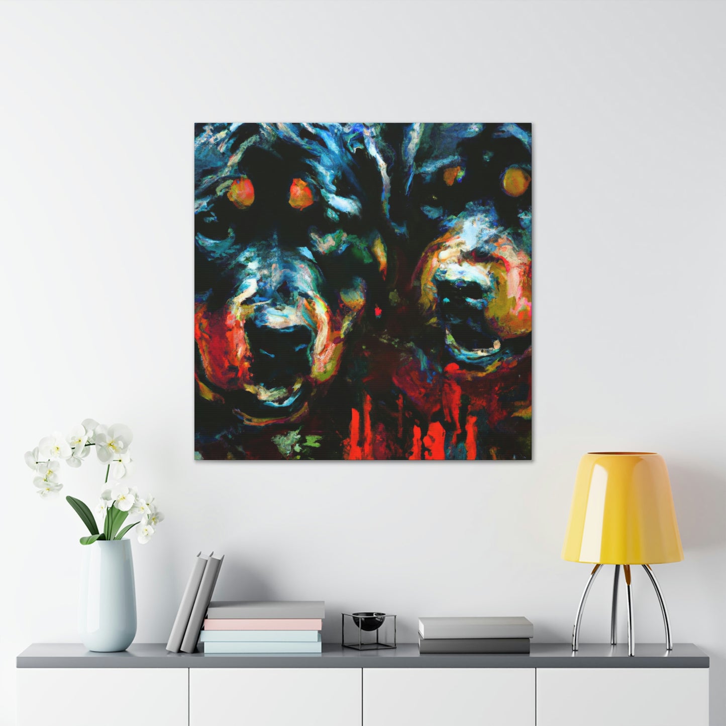 "Rottweiler in Impressionism" - Canvas