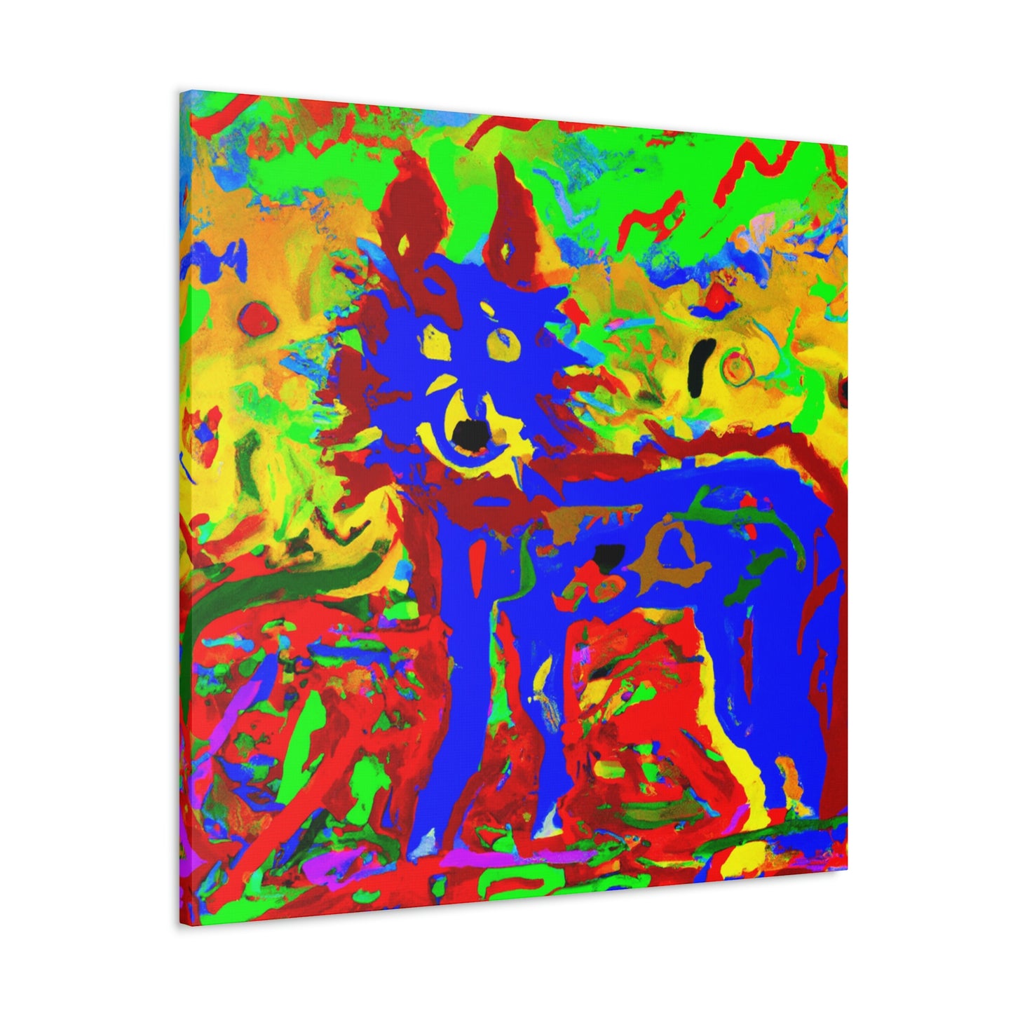 "Coyote Dance in Color" - Canvas